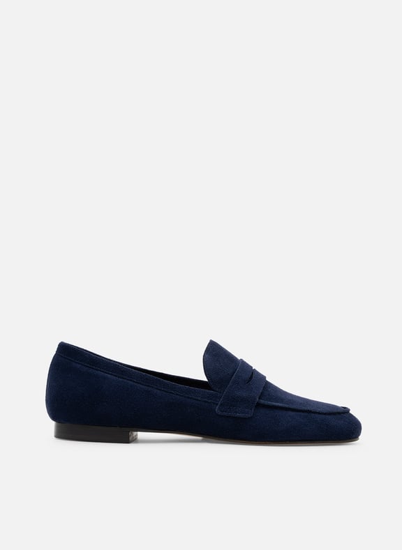 Mocassins gomez en veau velours Bleu by PARALLELE PARALLELE Mocassins gomez en veau velours Bleu