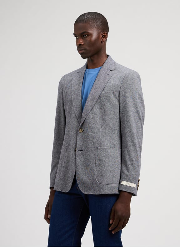 Slim fit cotton blend blazer Blue by GANT GANT Slim fit cotton blend blazer Blue