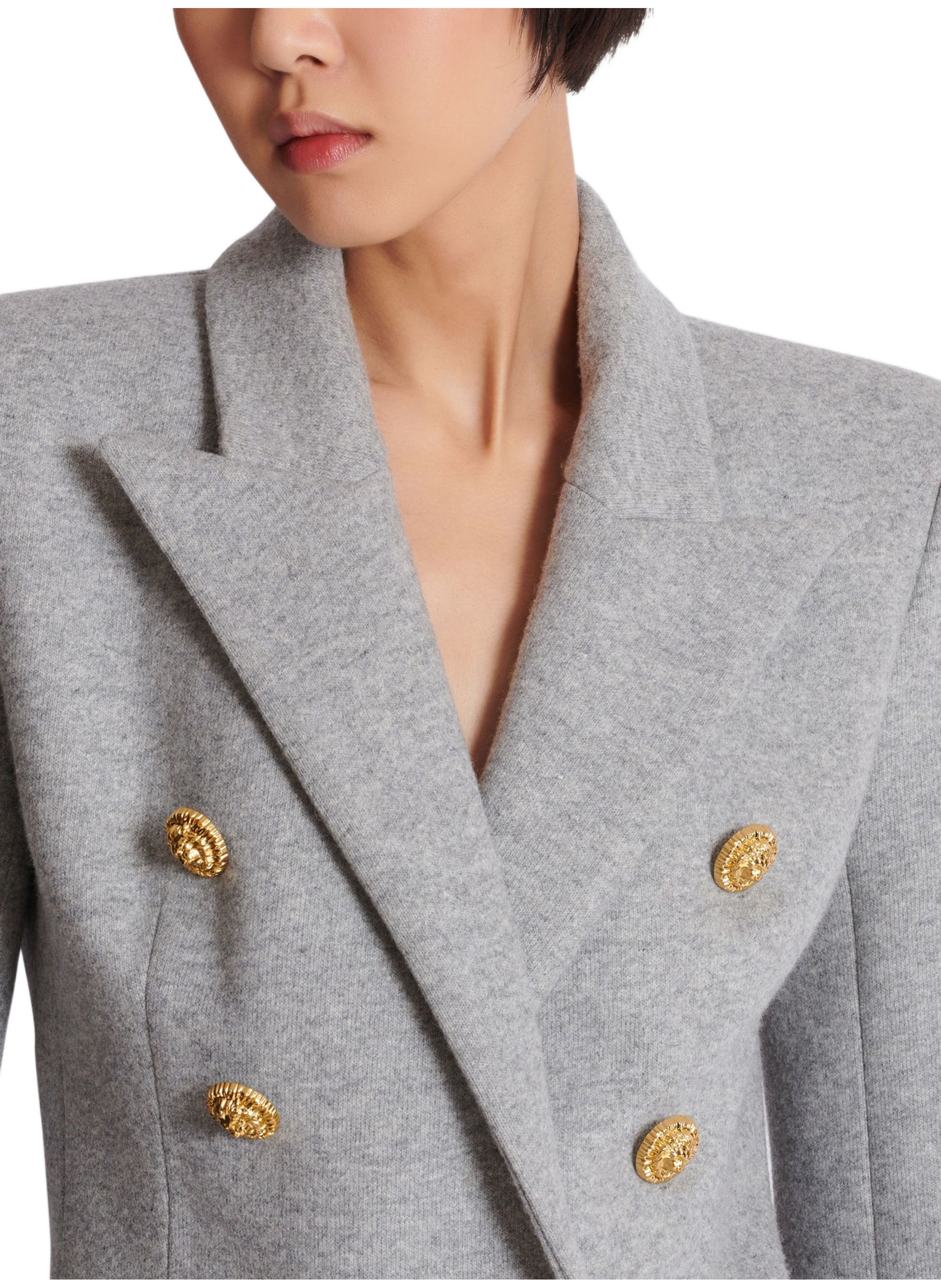 Veste 6 boutons en jersey de coton BALMAIN Gris