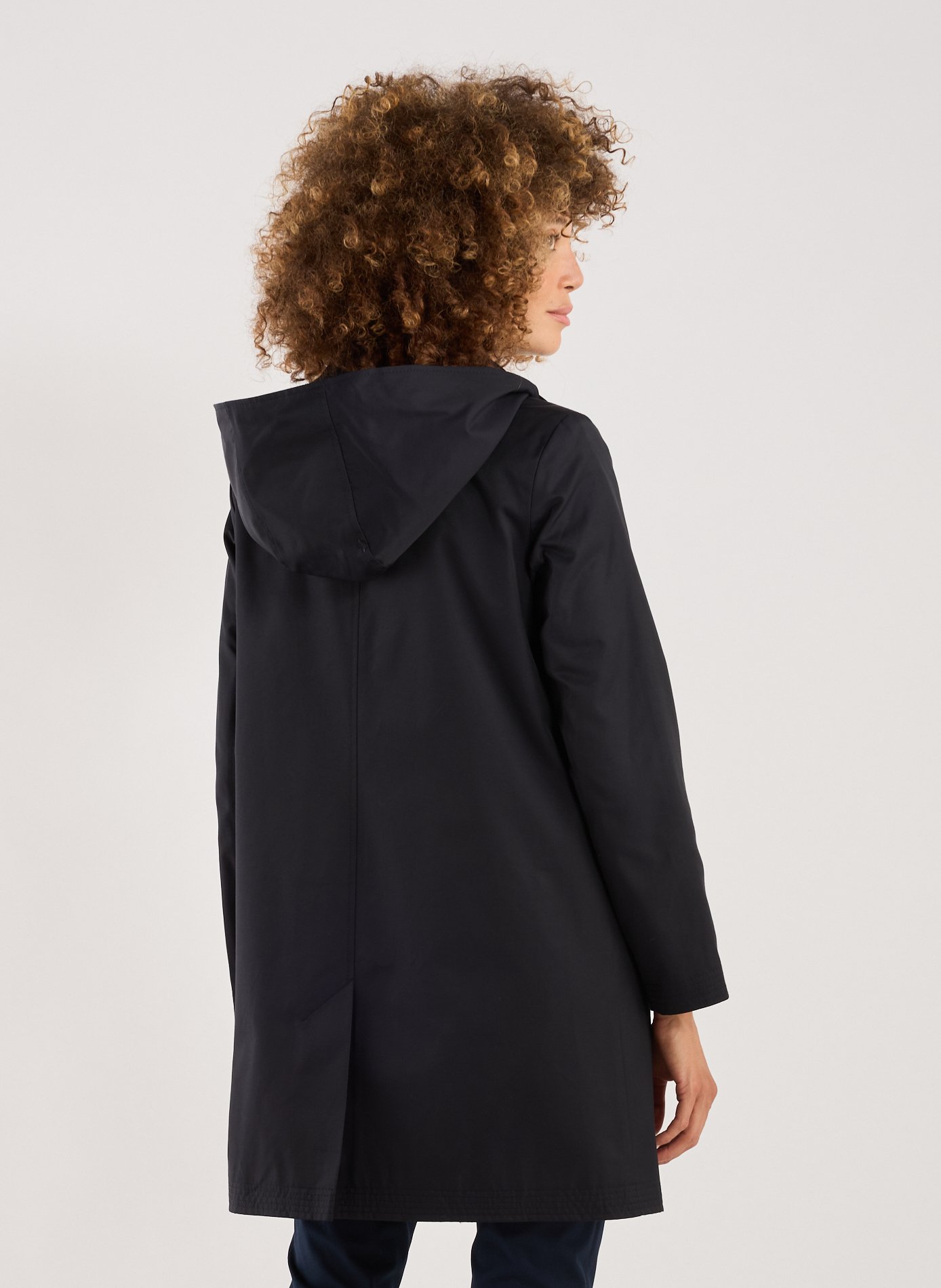 Trench droit en coton LAUREN Bleu
