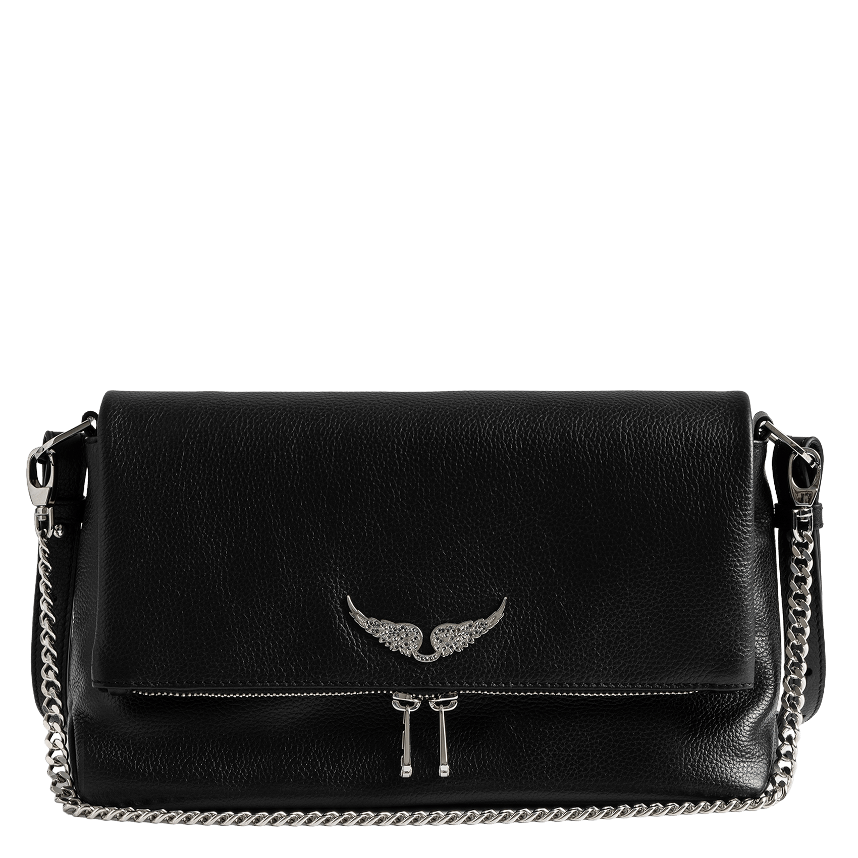 Sac porté épaule en cuir rocky ii ZADIG&VOLTAIRE Noir