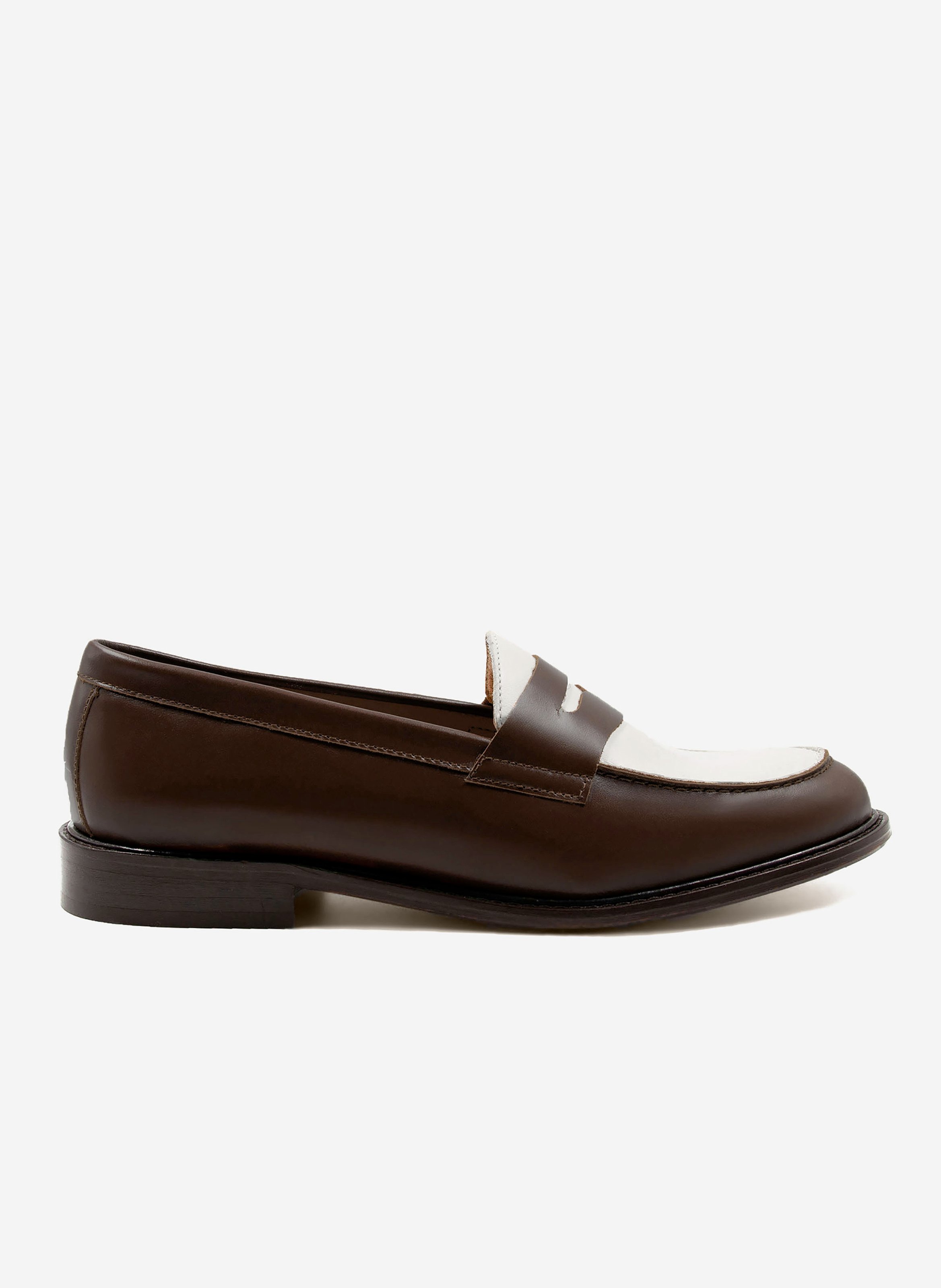 JULES & JENN Mocassins cuir lisse Marron