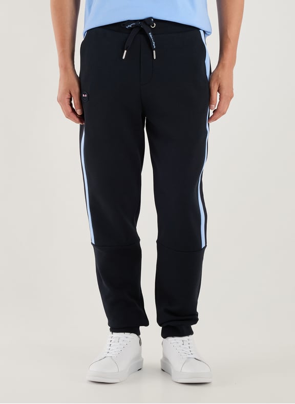 Mixed Cotton Jogging Pants Blue by EDEN PARK EDEN PARK Mixed Cotton Jogging Pants Blue
