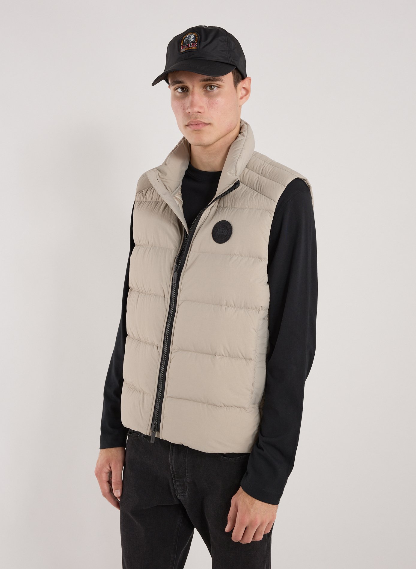 CANADA GOOSE Quilted Crofton sleeveless puffer vest Beige