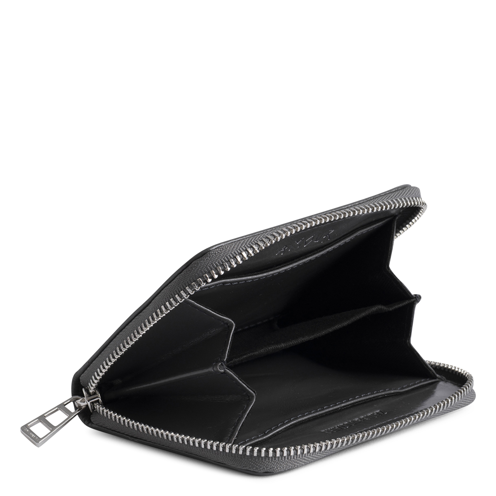 Portefeuille en cuir imprimé mini zv ZADIG&VOLTAIRE Gris