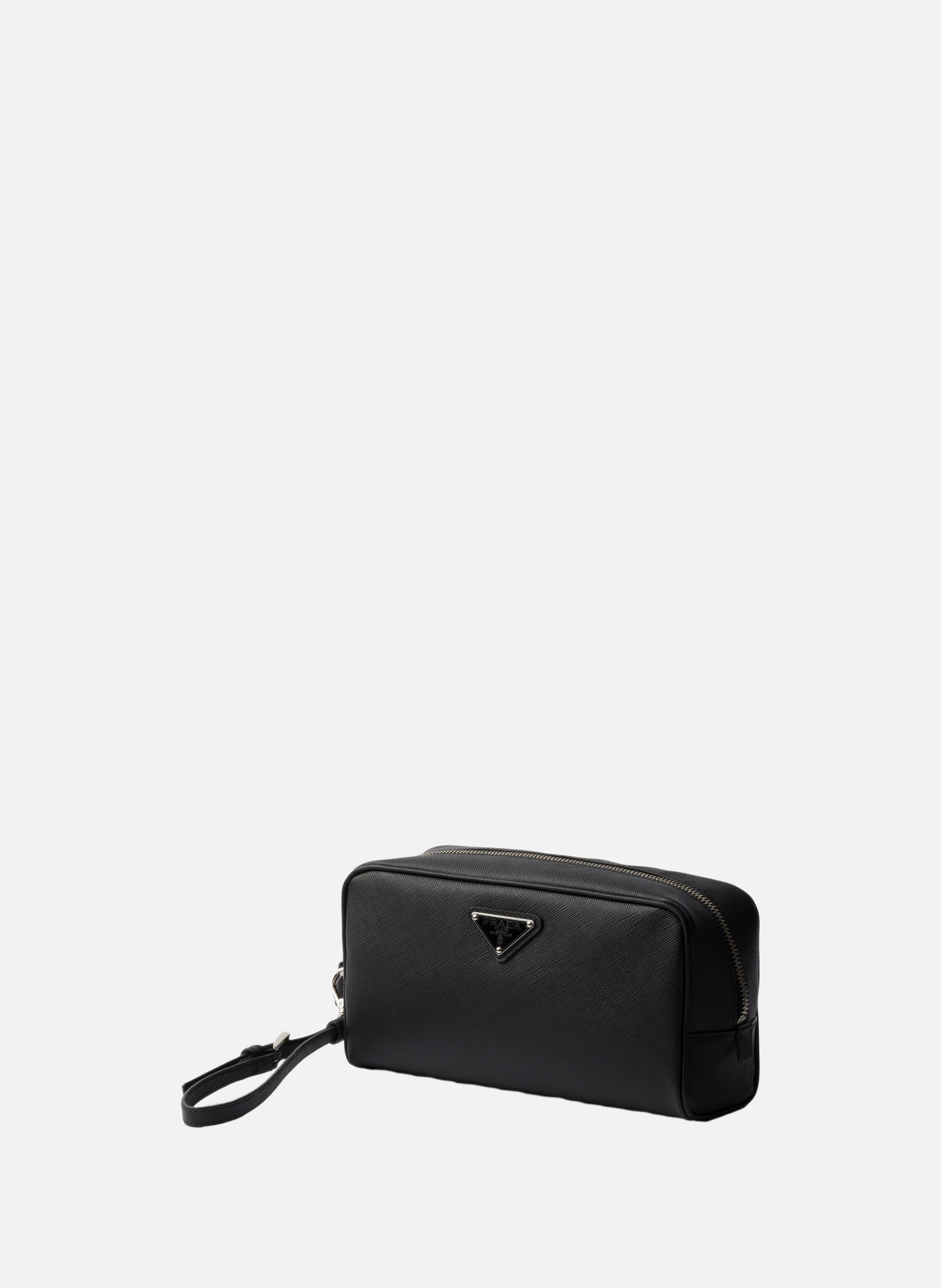 Pochette en cuir saffiano PRADA Noir