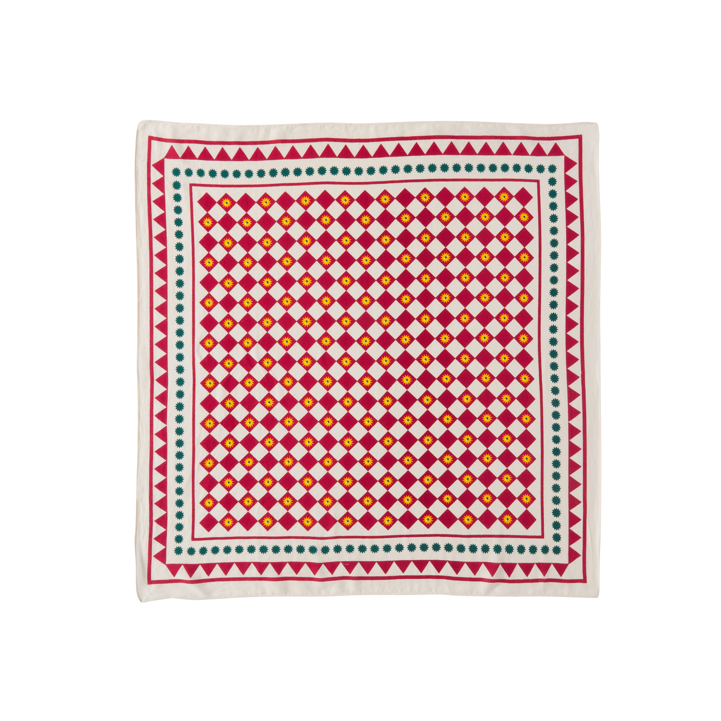 Petit foulard en coton biologique romane BILLYBELT Blanc