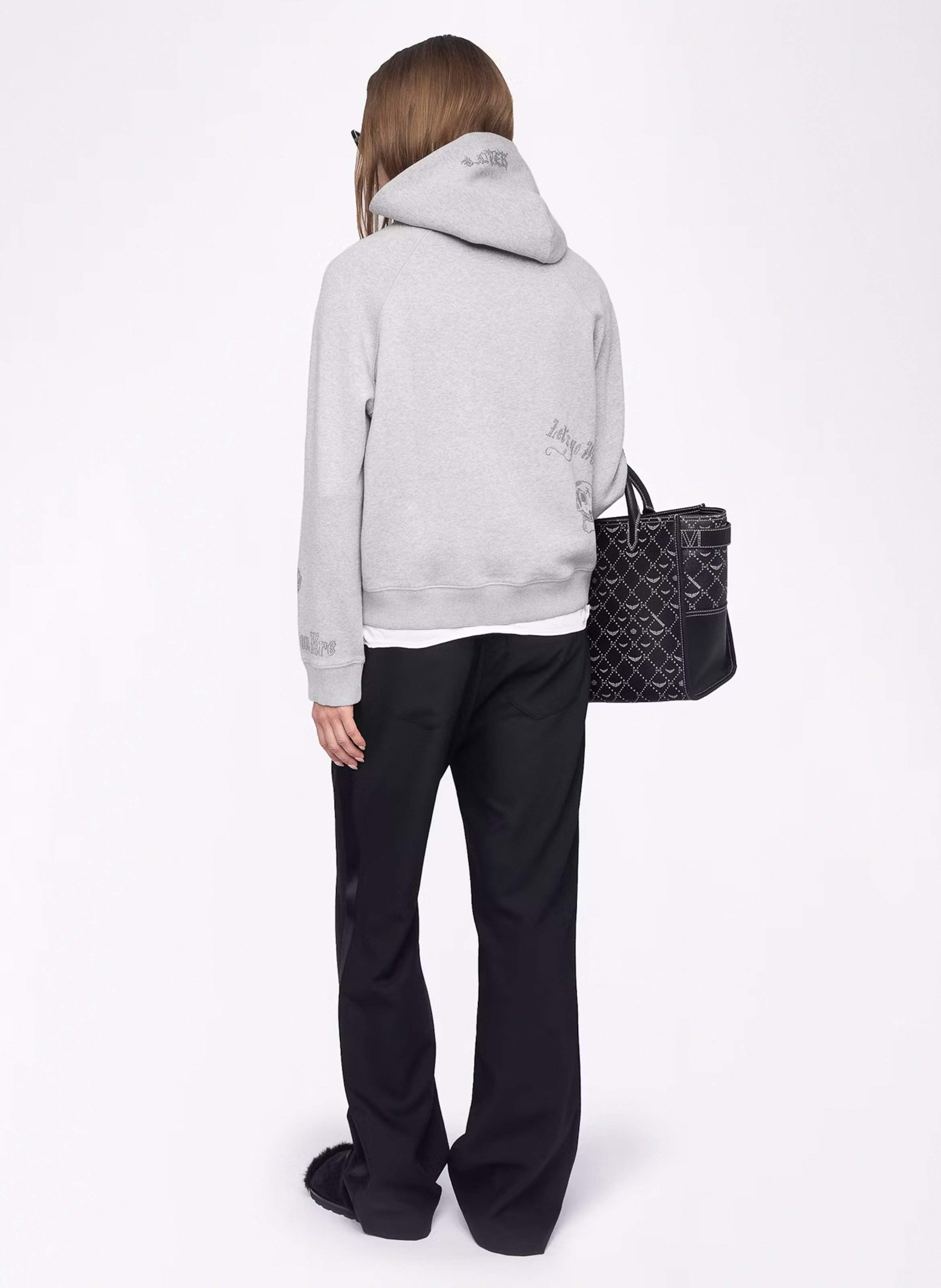 Sweat à capuche en coton georgy ZADIG&VOLTAIRE Gris