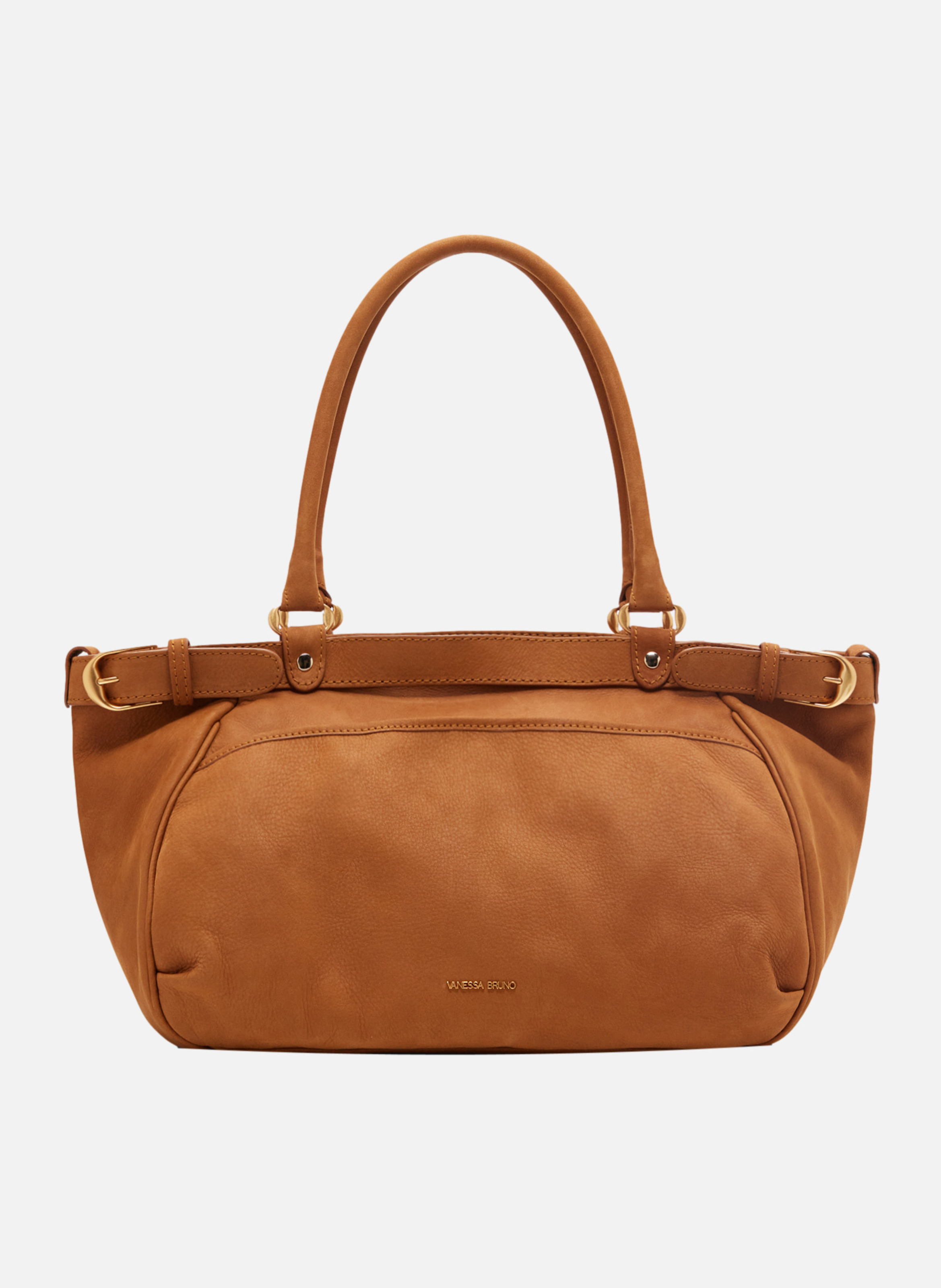 Grand sac lune en cuir VANESSA BRUNO Marron