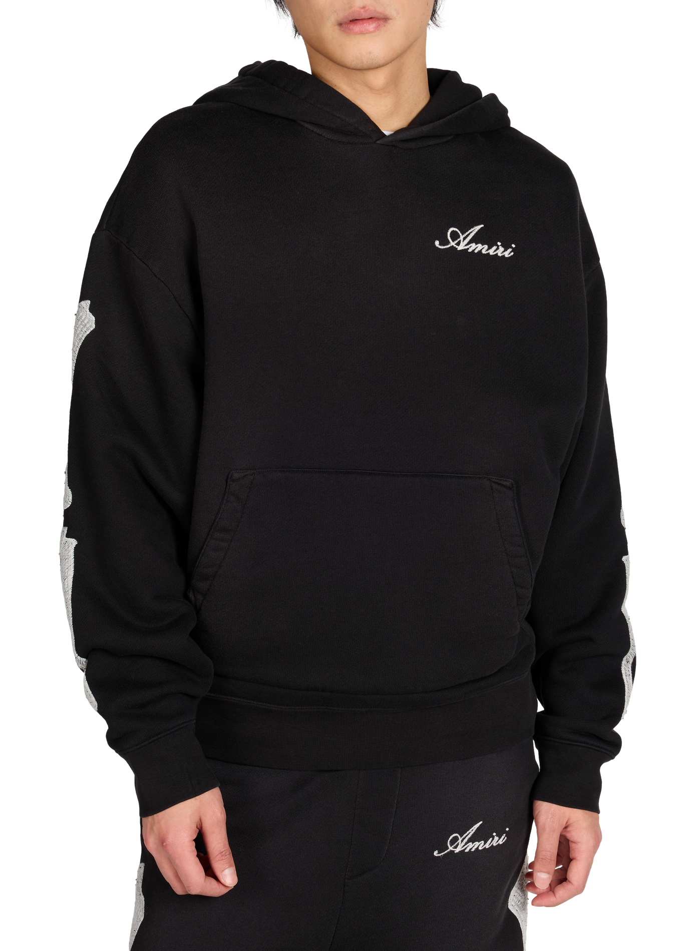 Oversized cotton hoodie AMIRI Black