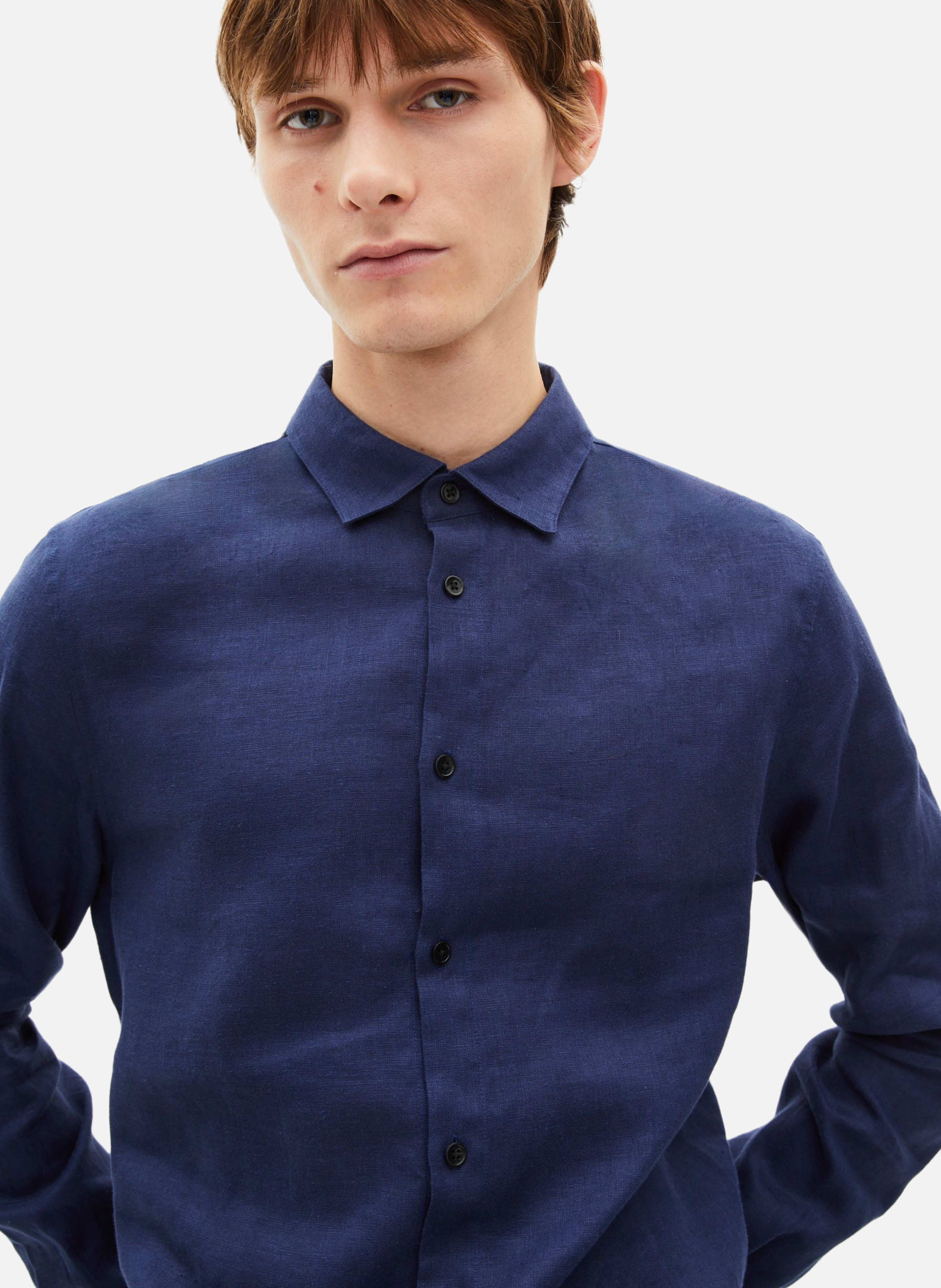 Chemise en lin THE KOOPLES Bleu