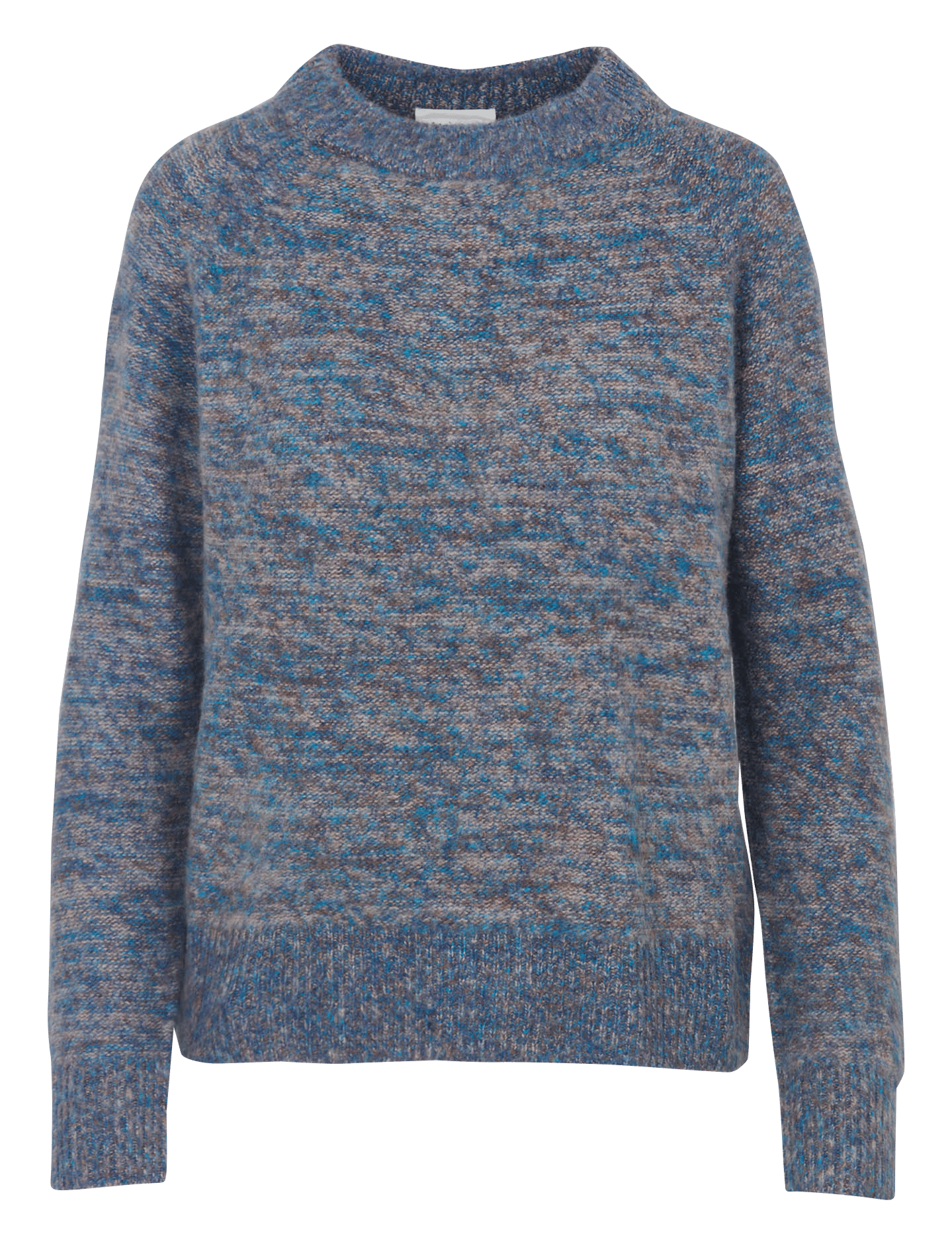 Pull droit col rond chiné en cachemire pearl MAISON 123 Bleu