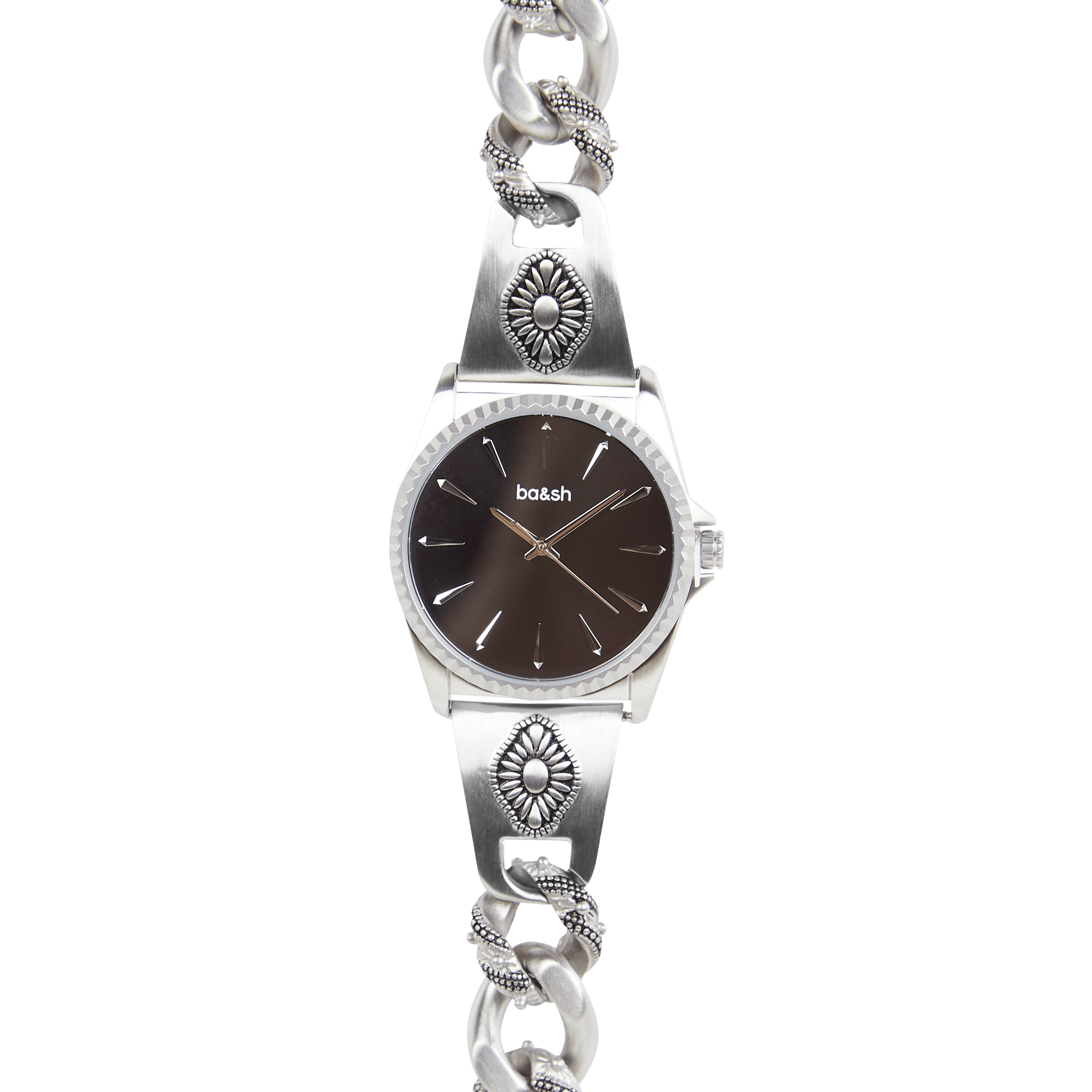 Montre en acier inoxydable la reset BA&SH Noir