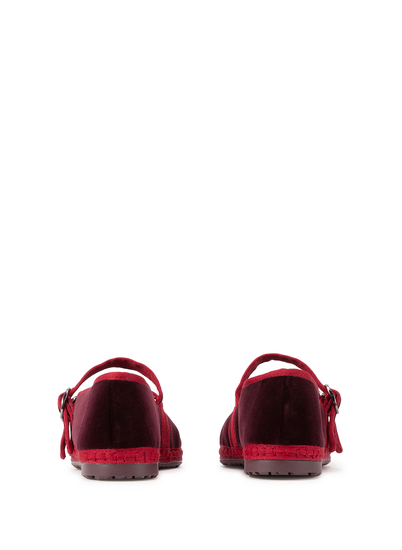 Ballerines Claire double bride en coton mélangé FLABELUS Rouge