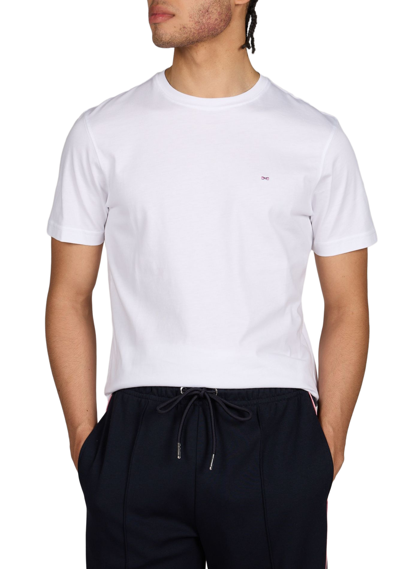 Tee-shirt uni à logo brodé poitrine EDEN PARK Blanc