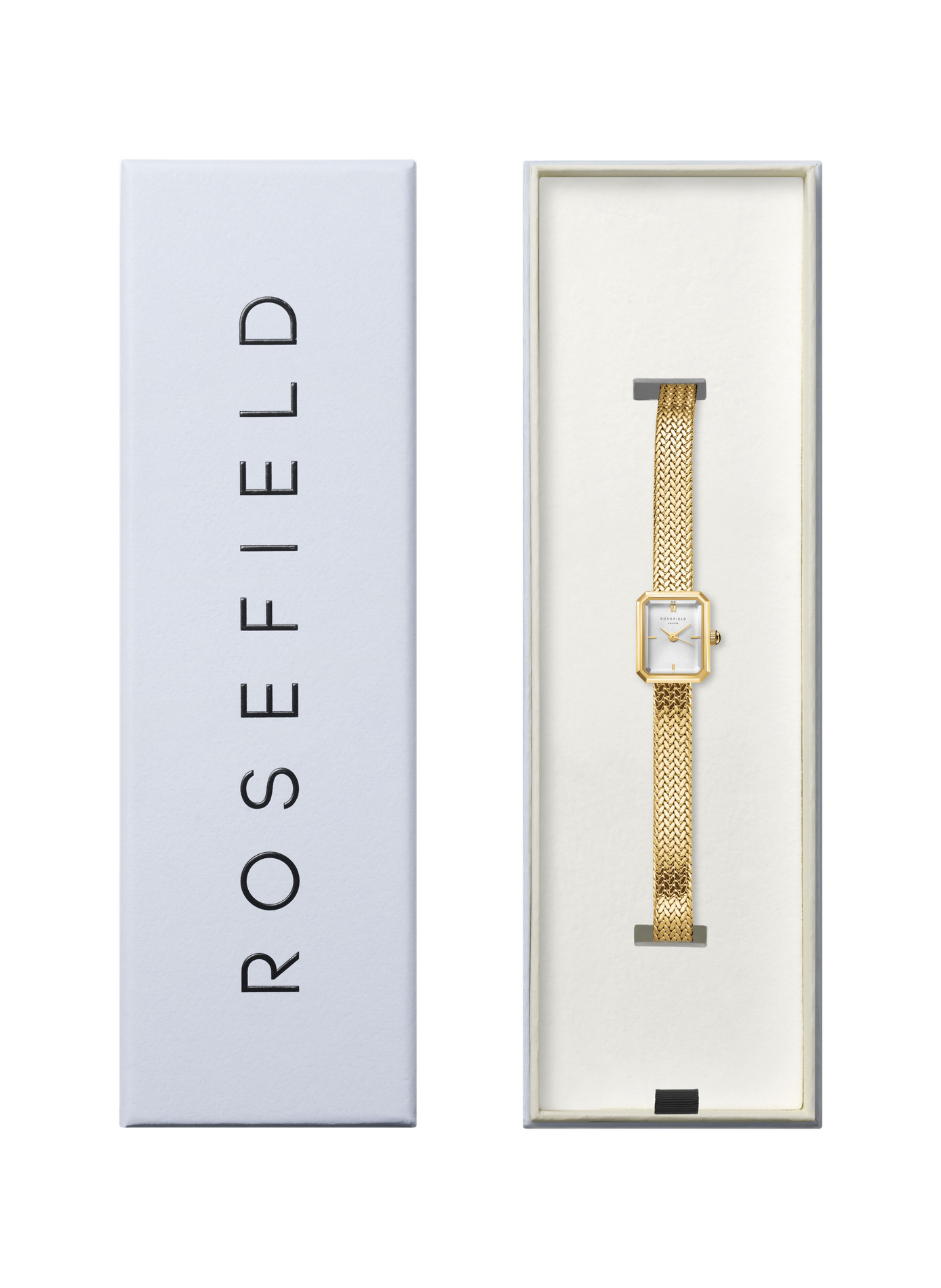 Montre analogique Mini Octagon en acier inoxydable ROSEFIELD Blanc