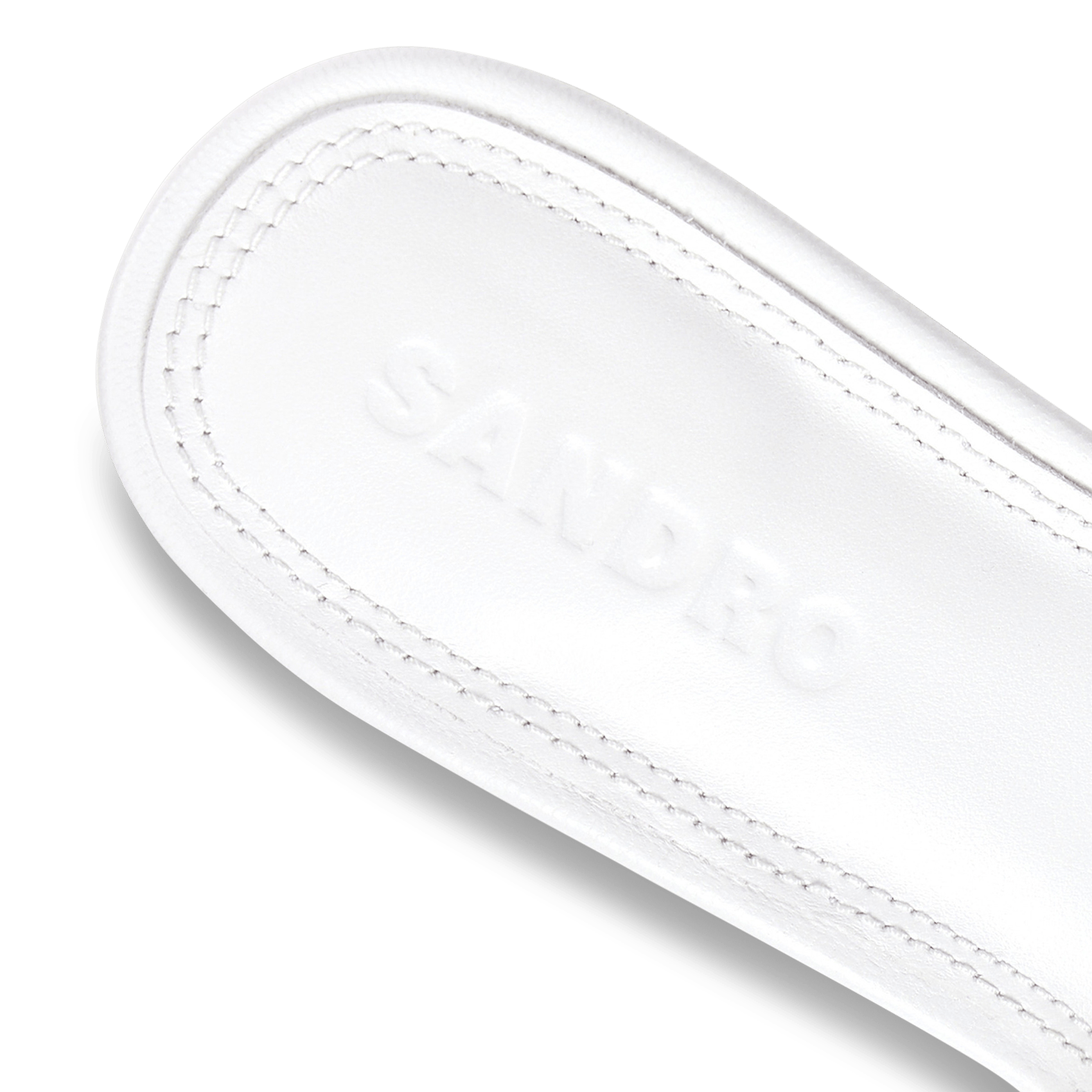 Mules à talons en cuir SANDRO Blanc