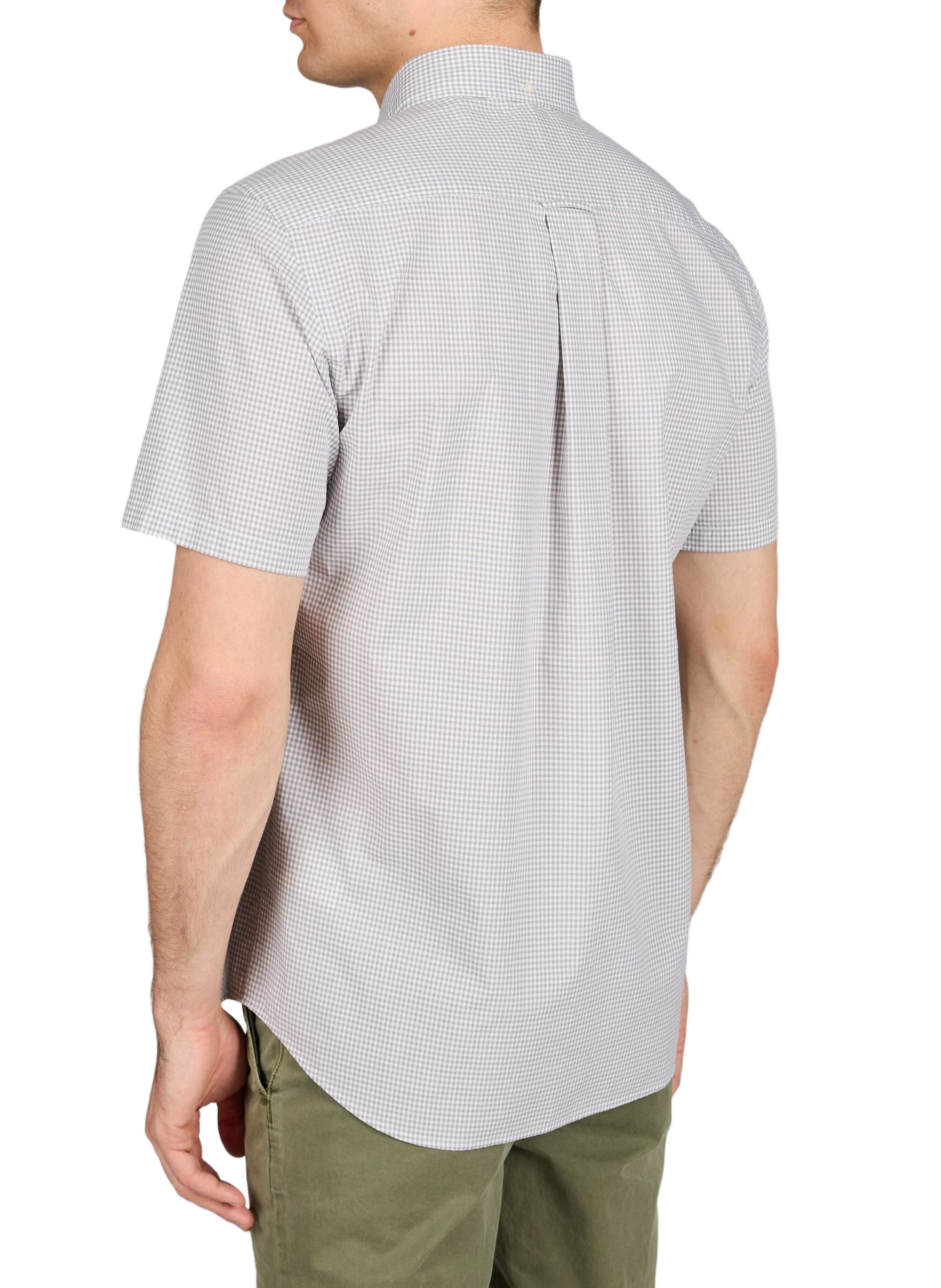 Chemise droite à carreaux en coton GANT Gris