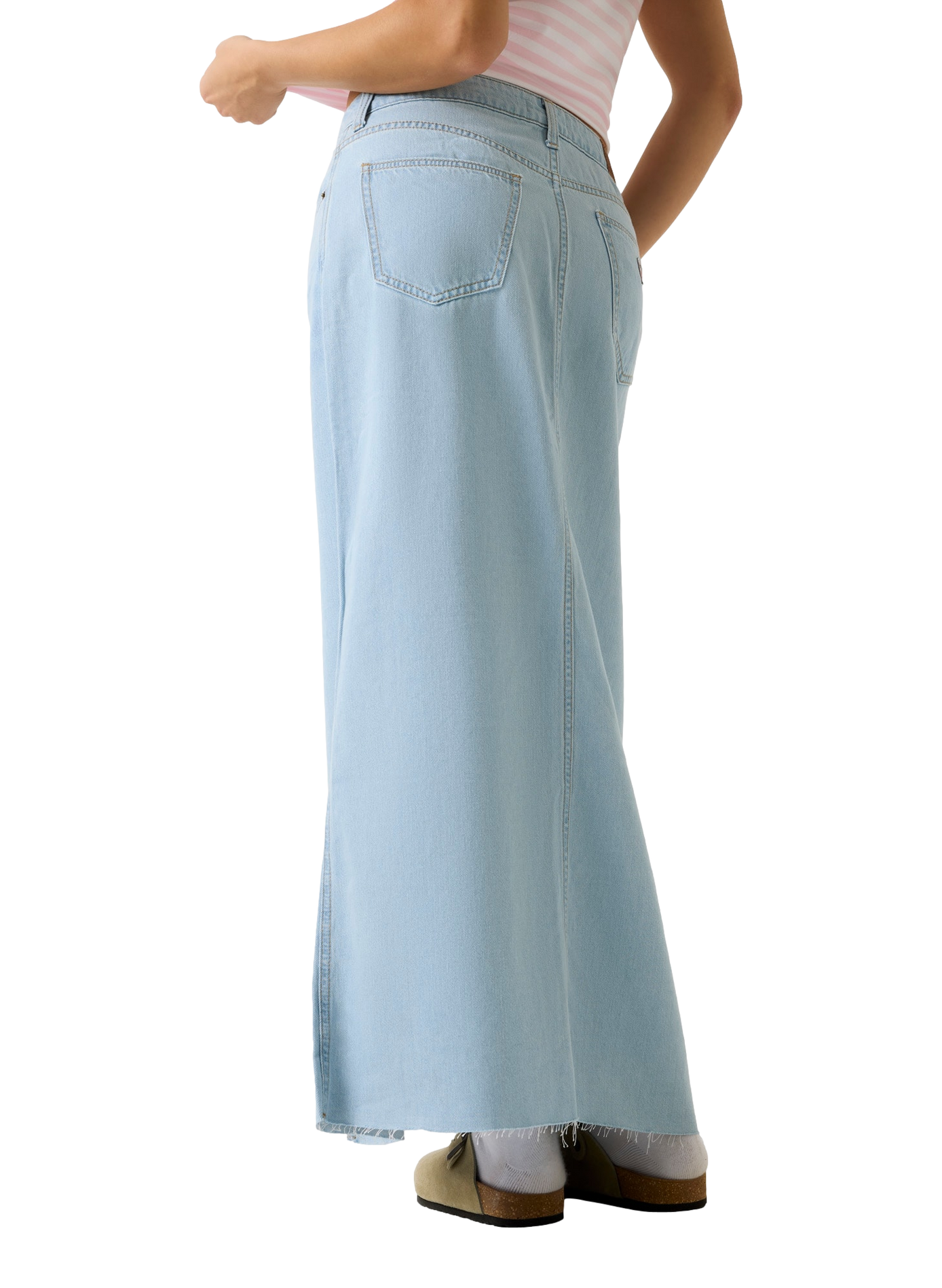 Denim cotton blend skirt GUESS Blue