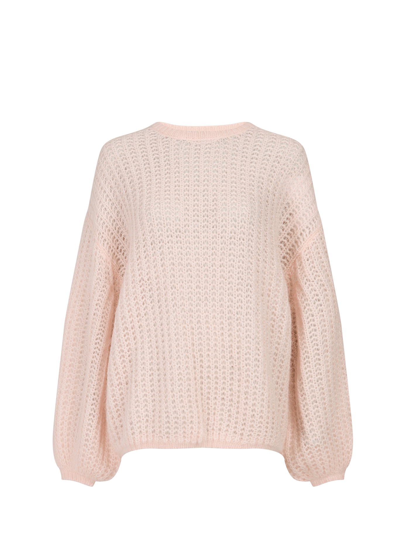 Pull à larges mailles en laine et mohair mélangés TOTEME Rose