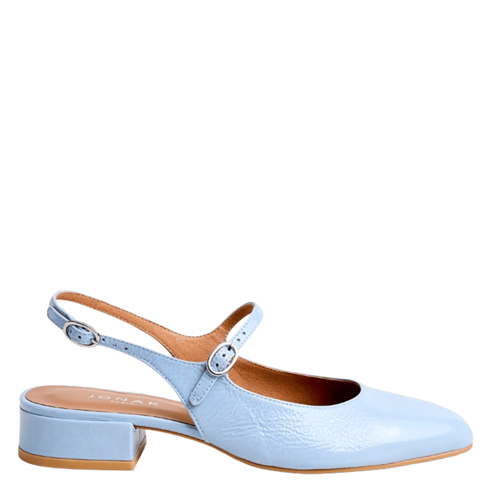Babies en cuir davo JONAK Bleu