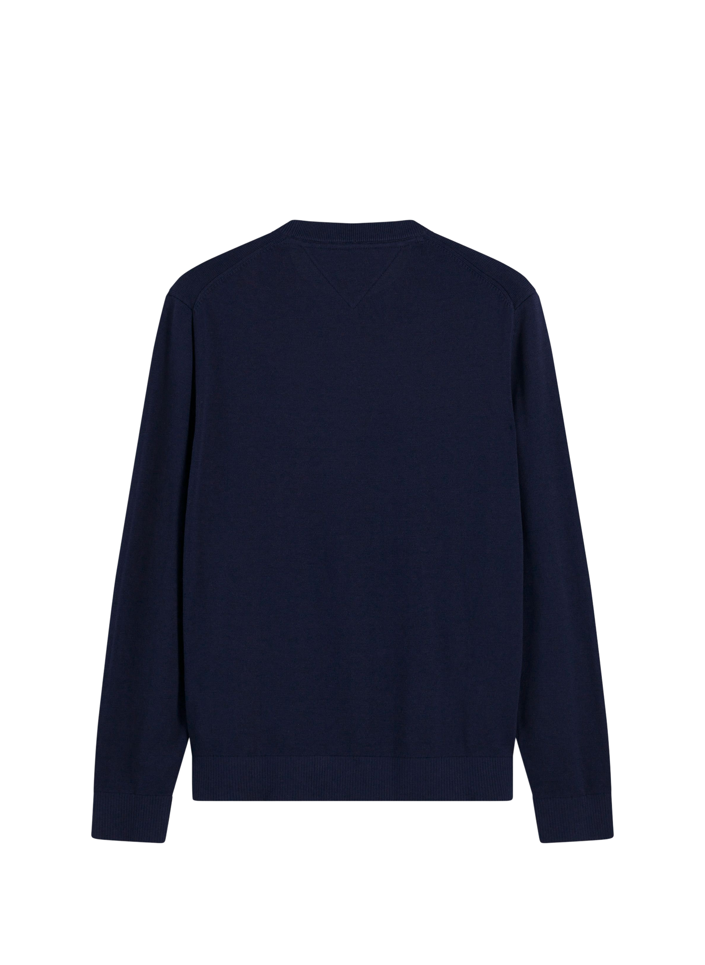 Pull à col rond à logo brodé en coton TOMMY HILFIGER Bleu