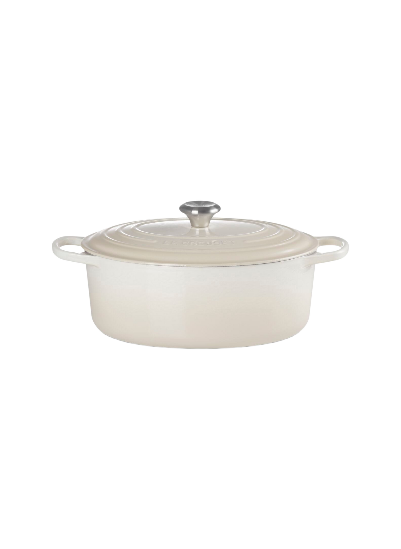 Ovale gusseiserner Schmortopf mit Emaillebeschichtung LE CREUSET Beige