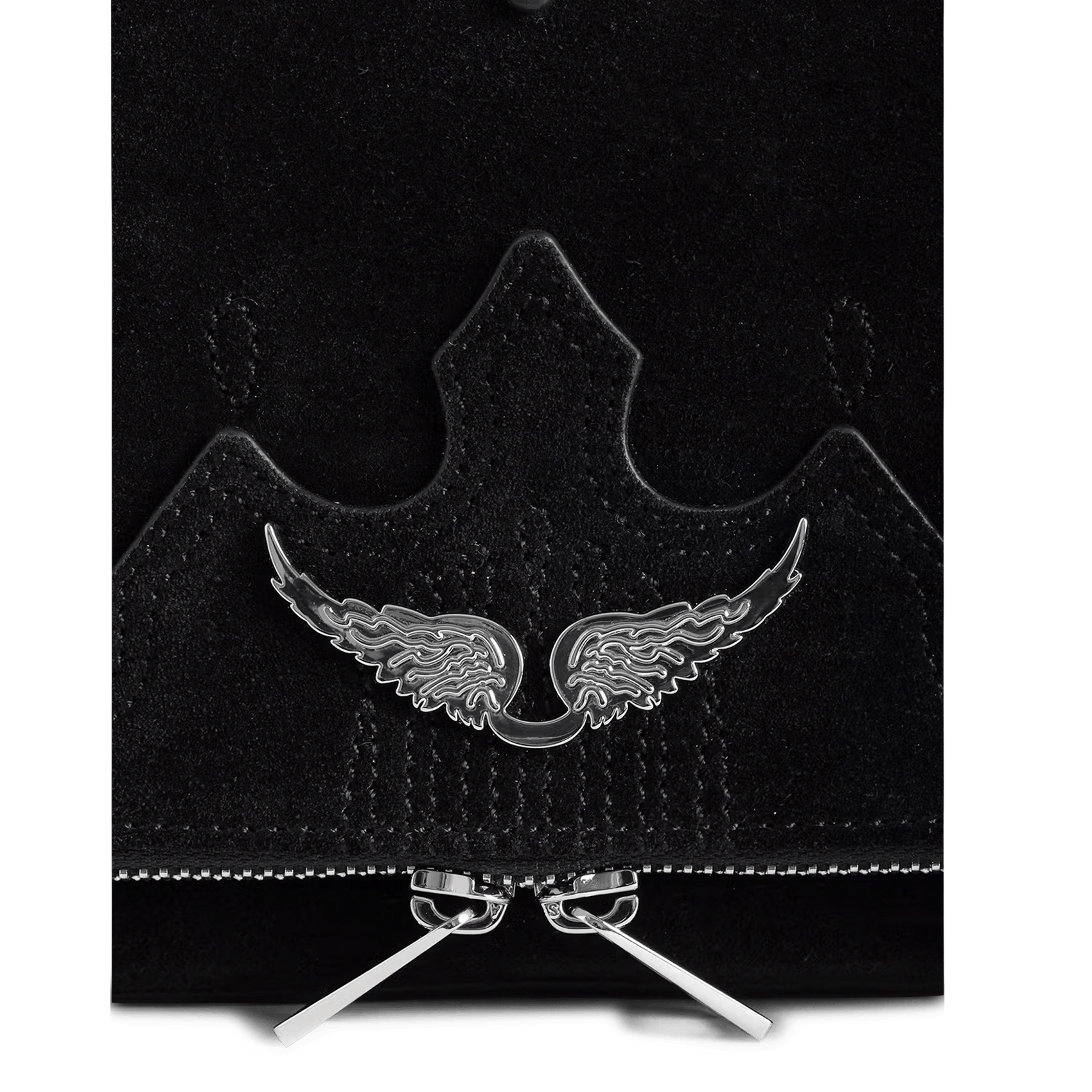 Sac bandoulière en cuir velours rock ZADIG&VOLTAIRE Noir