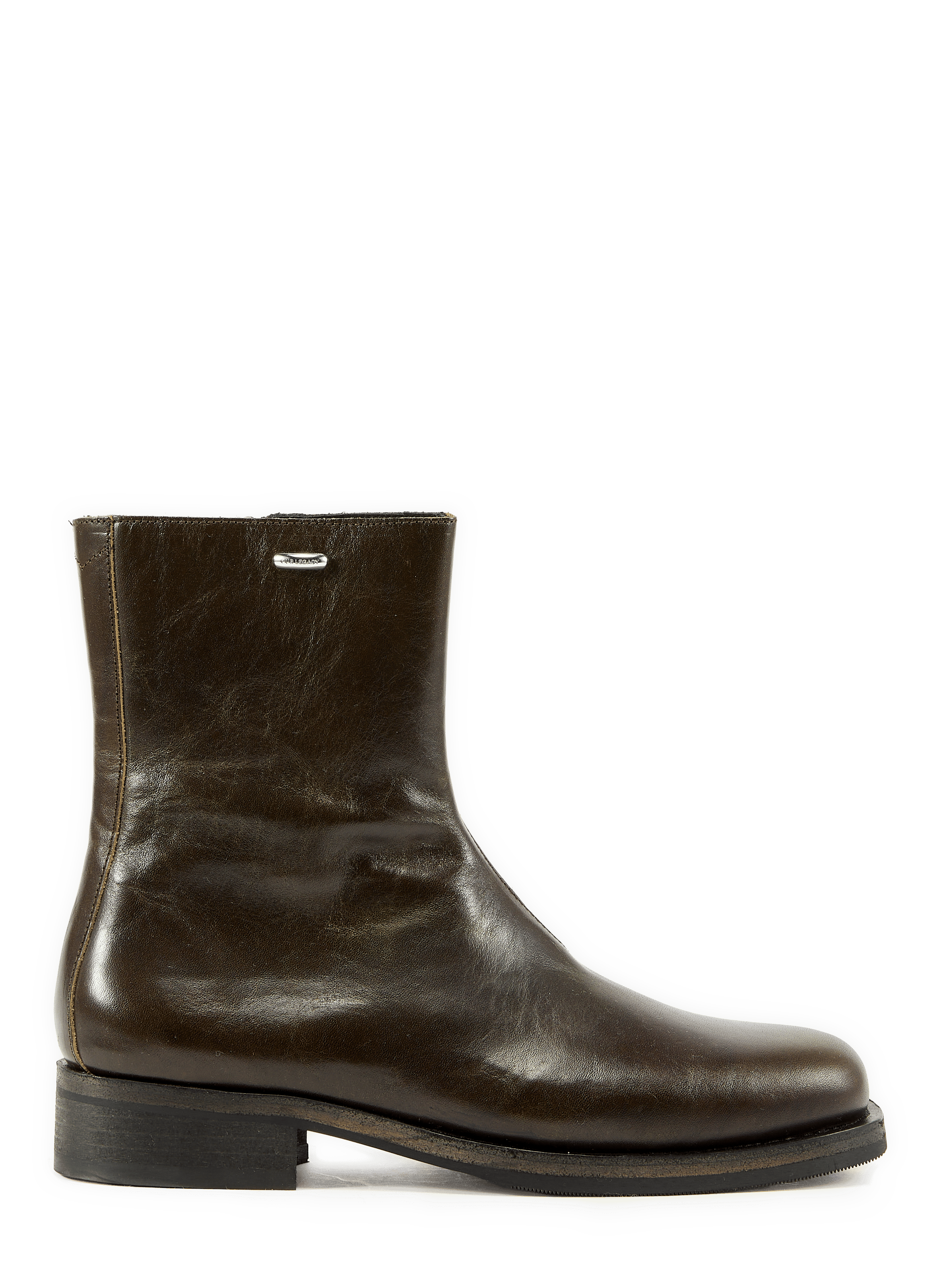 Bottines unies en cuir OUR LEGACY Marron
