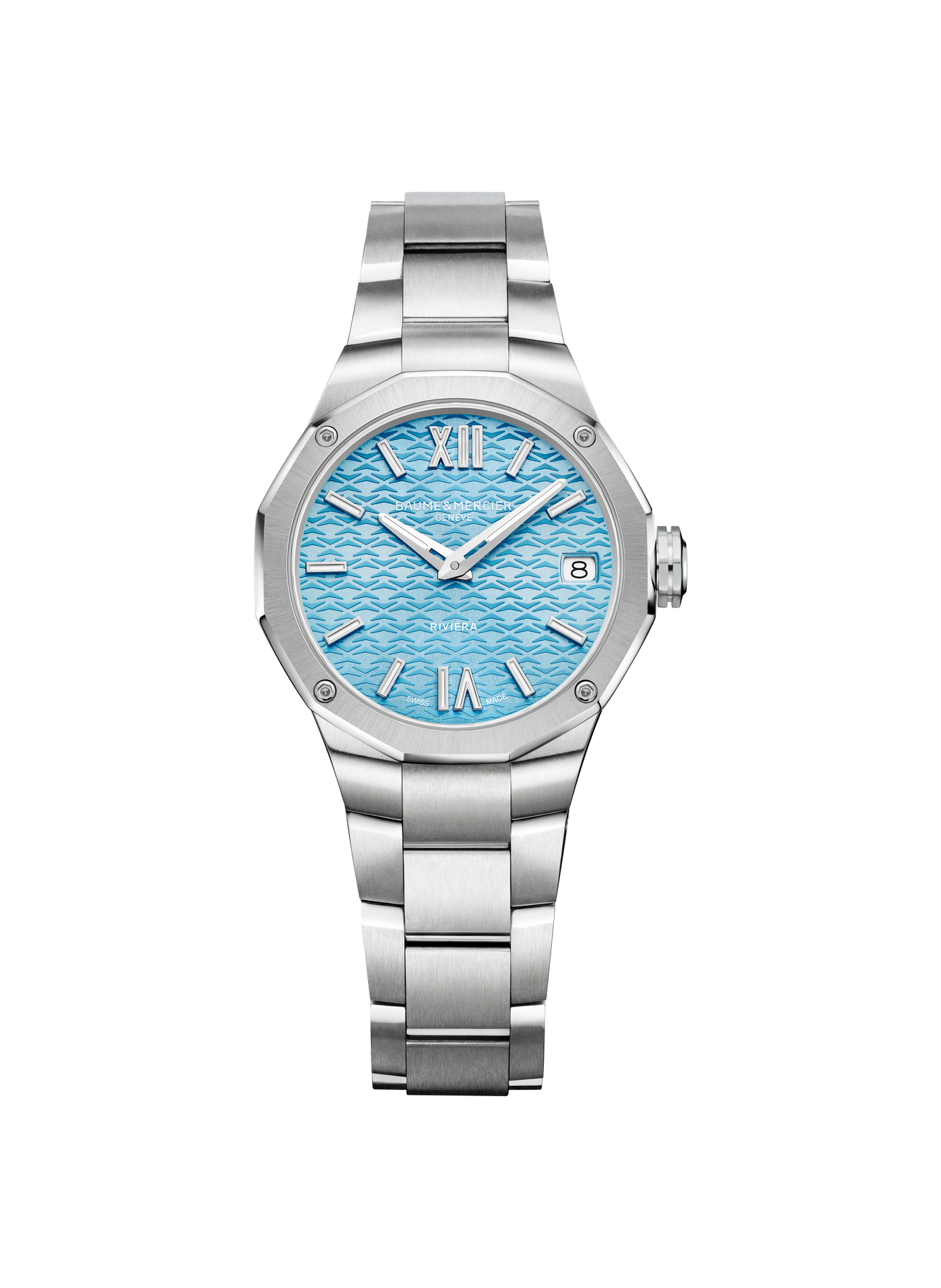 Montre quartz Riviera en acier inoxydable BAUME & MERCIER Bleu