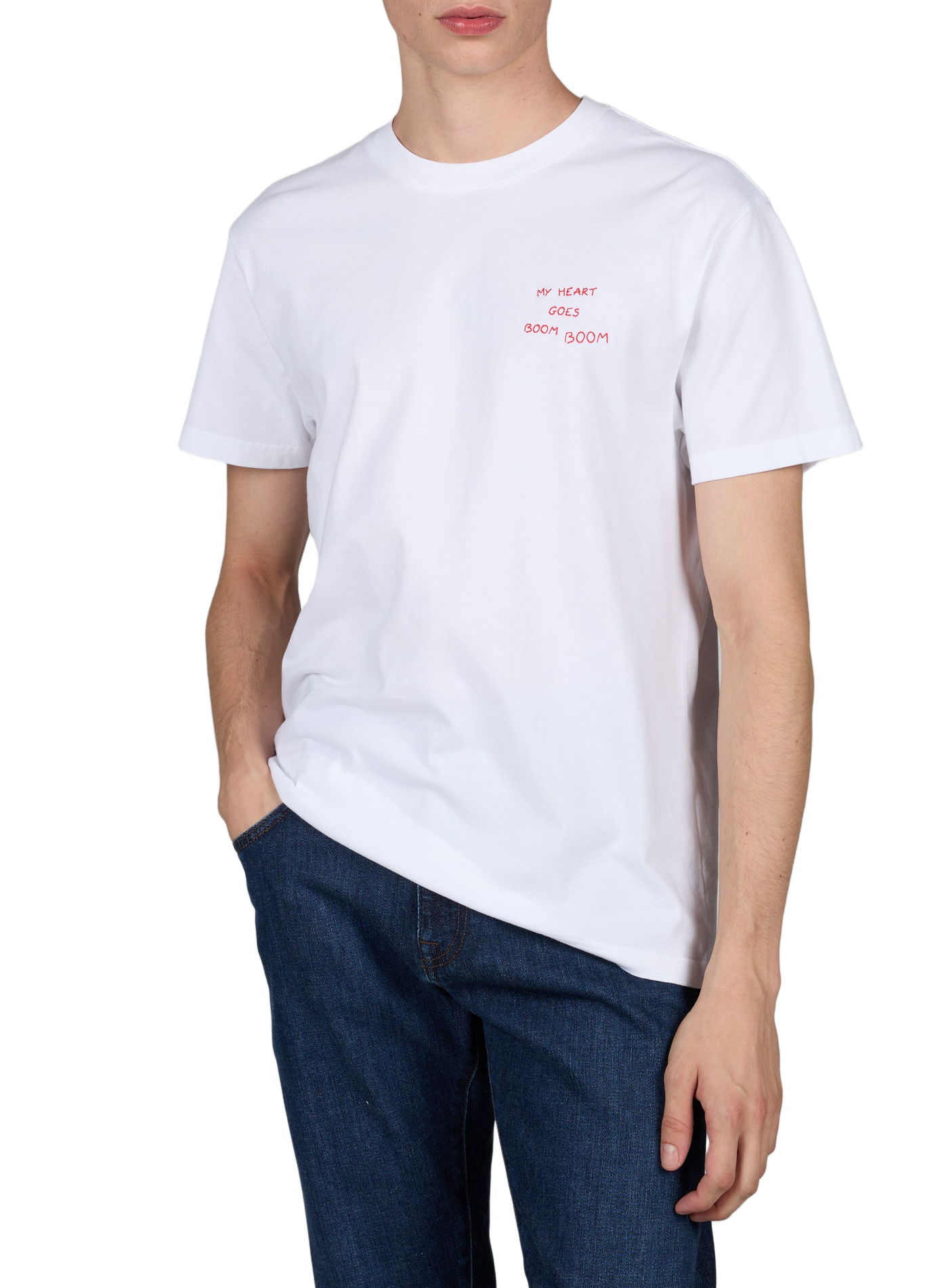 T-shirt met rechte pasvorm en borduurwerk MAISON LABICHE Roze
