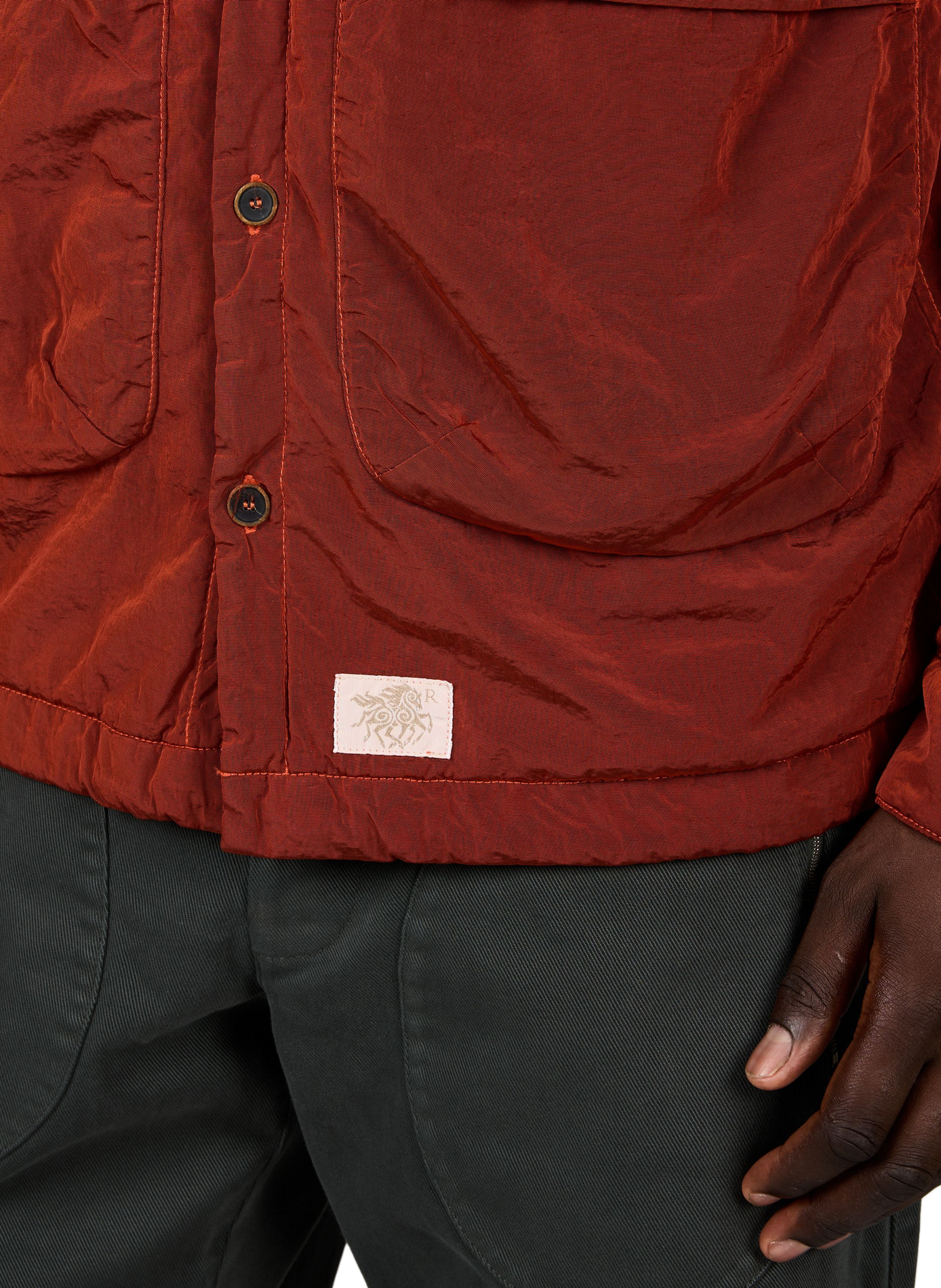 Light straight jacket with high collar RANRA Red