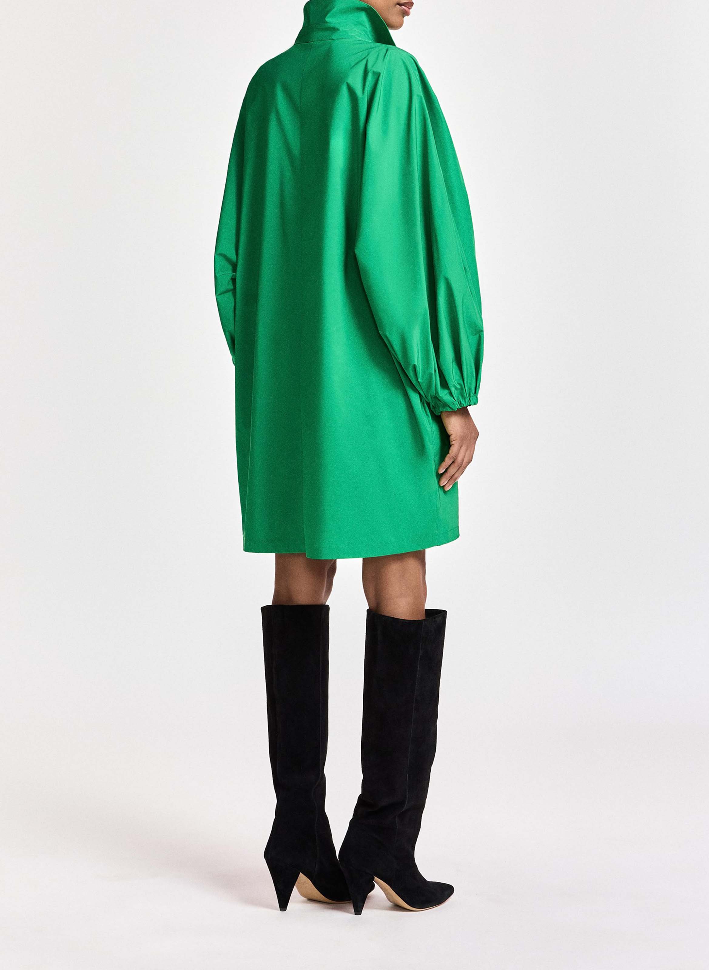Robe courte oversize col v keagan2 ESSENTIEL ANTWERP Vert