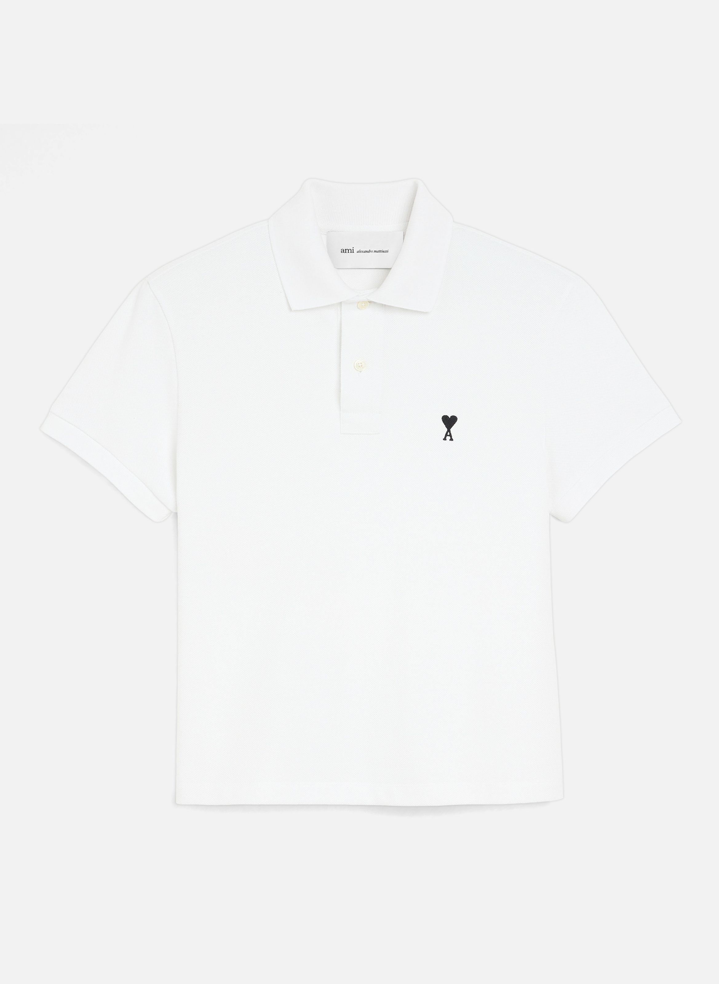 Polo en coton ami de coeur AMI PARIS Blanc