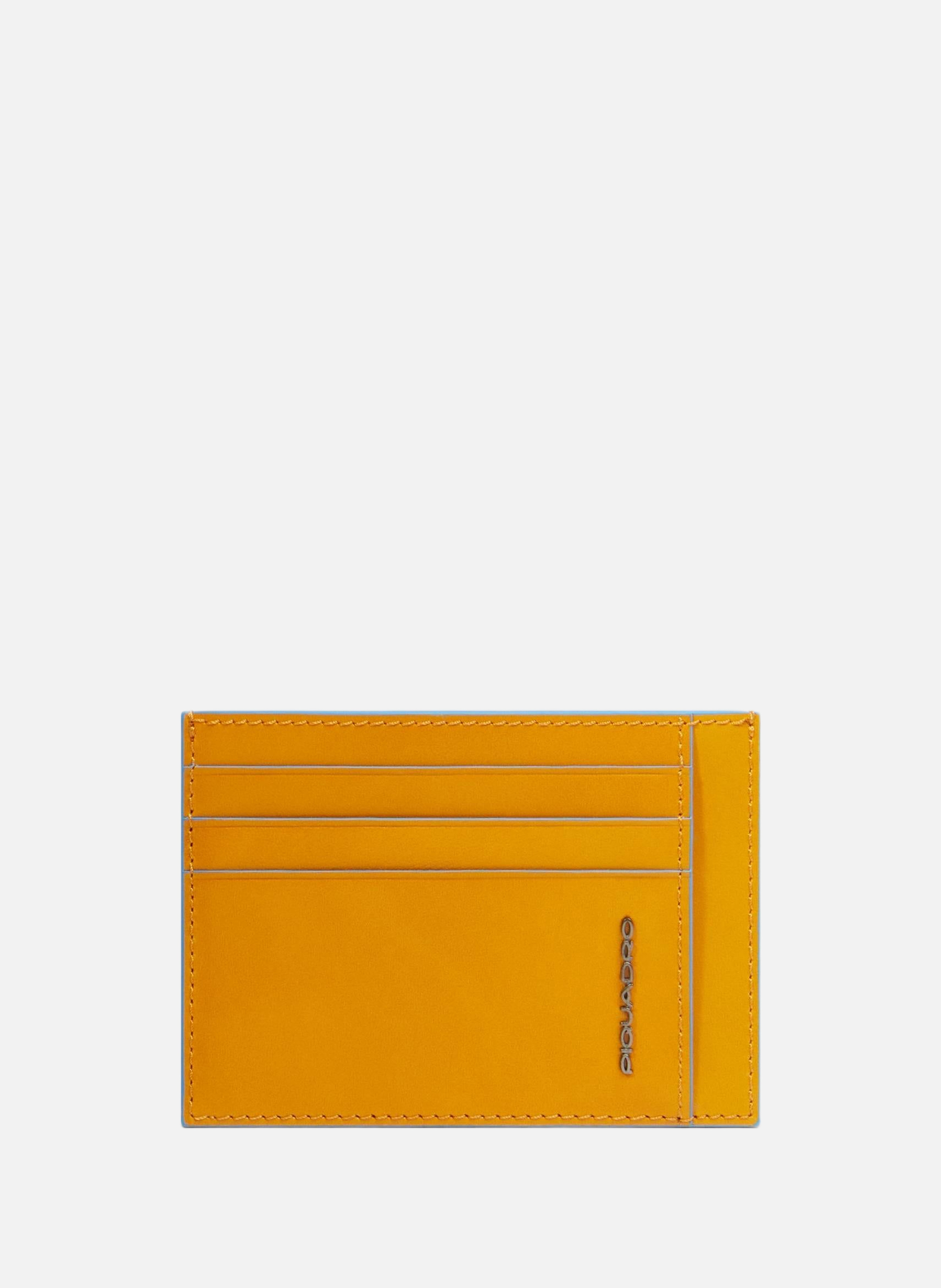 Porte-cartes de crédit homme fin en cuir PIQUADRO Jaune