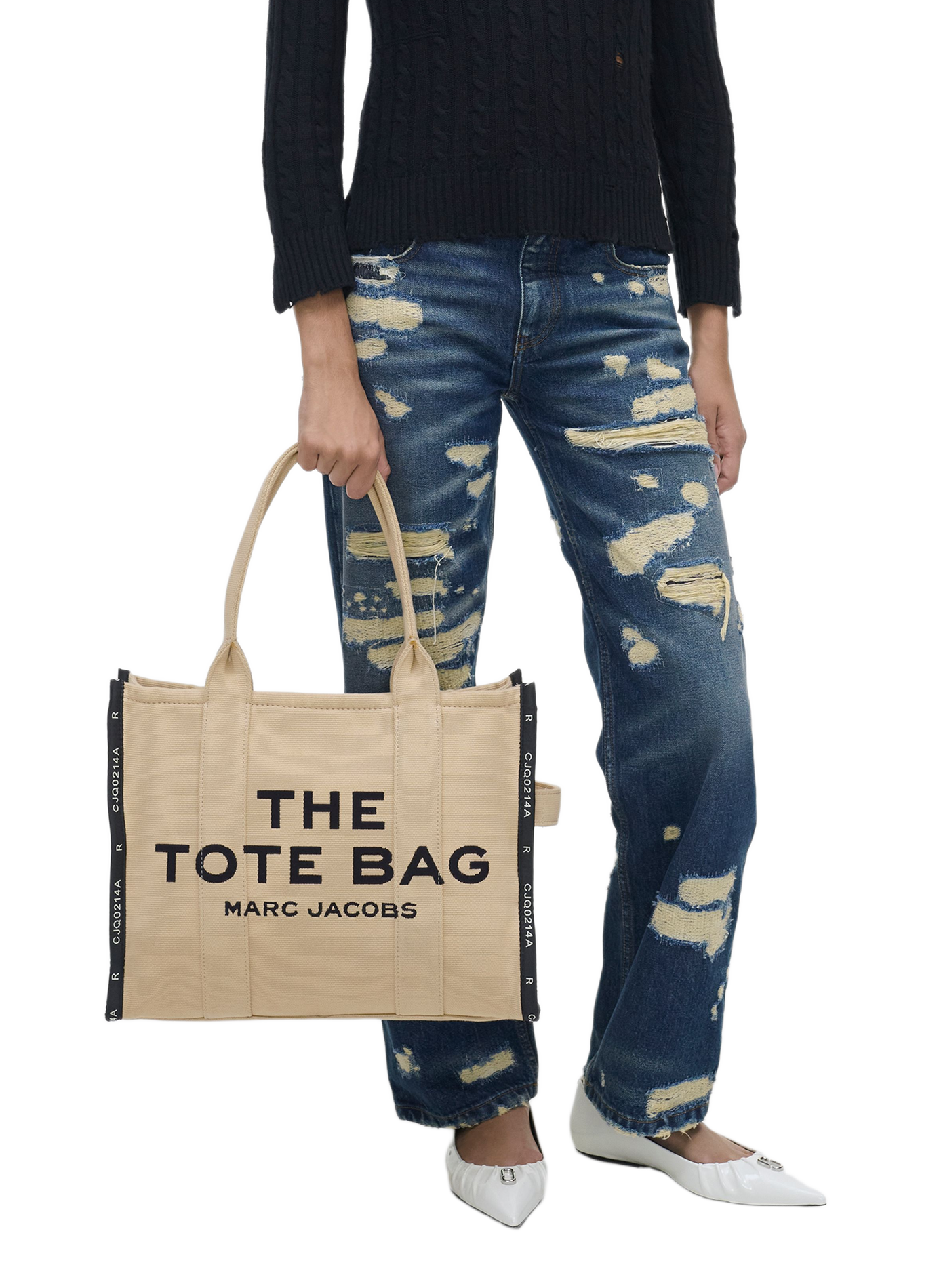 Tasche The Jacquard Large Tote Bag MARC JACOBS Beige