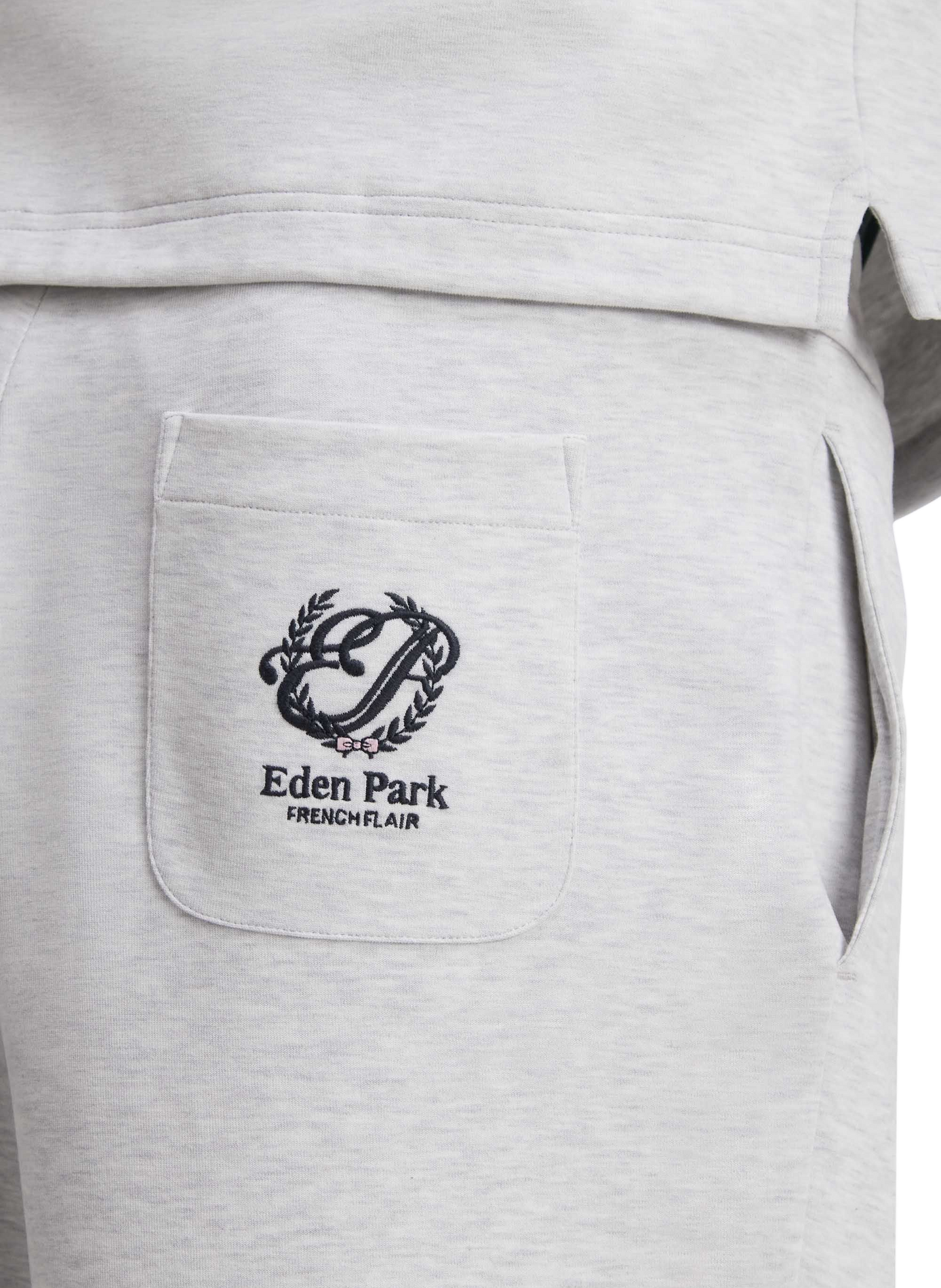 Gerade geschnittene Jogginghose aus Baumwollmischung EDEN PARK Grau