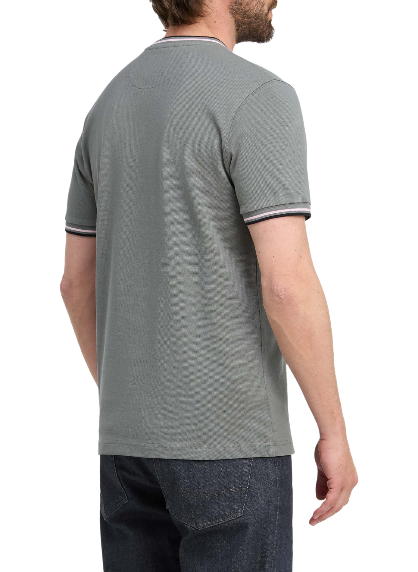 Tee-shirt col rond en coton | Kaki EDEN PARK Heren