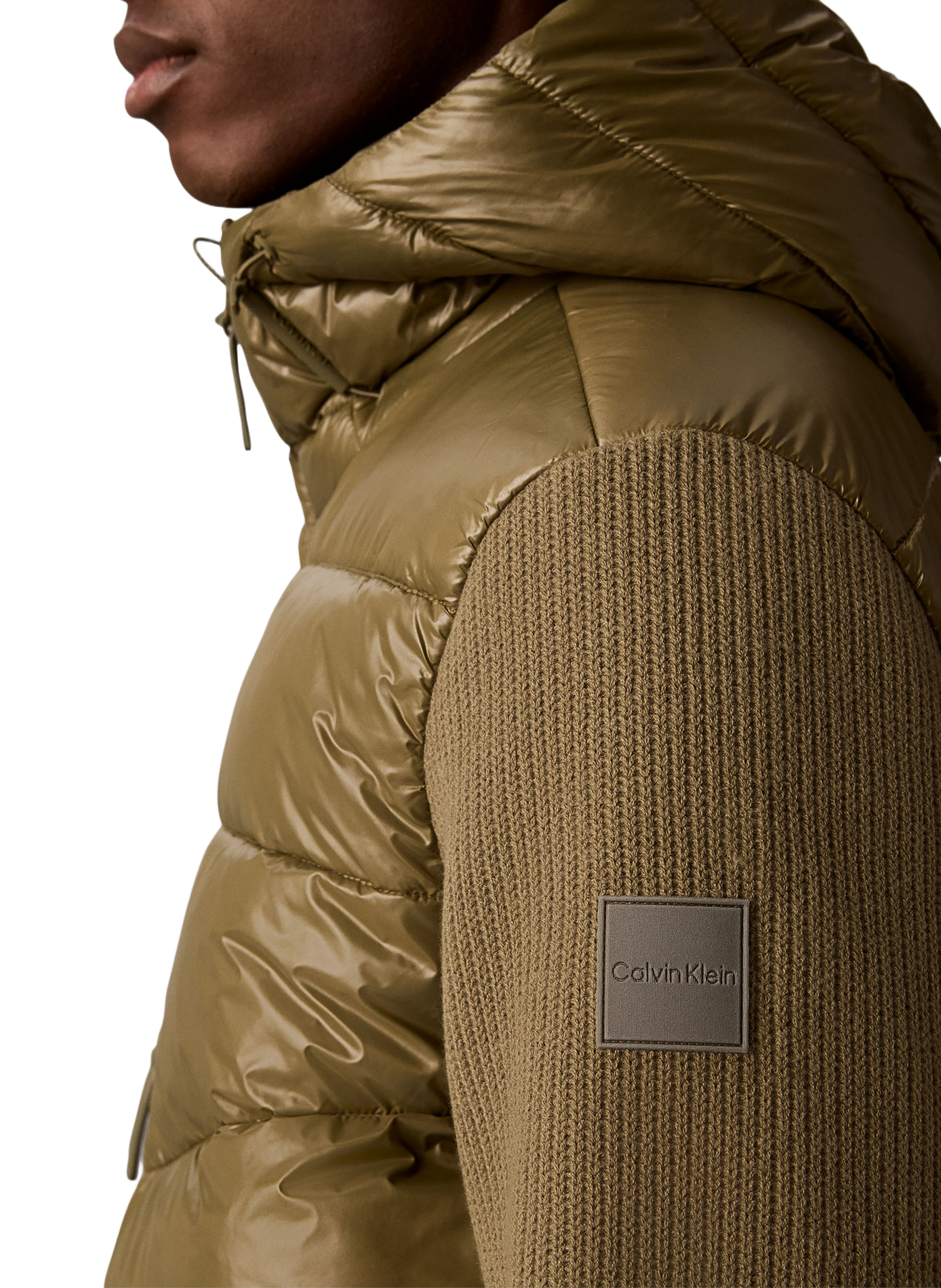 Straight two-tone puffer jacket CALVIN KLEIN Khaki