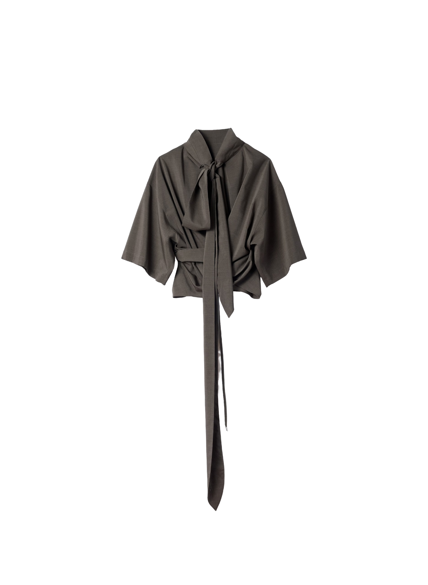 La blouse Havana en laine vierge mélangée JACQUEMUS Grey