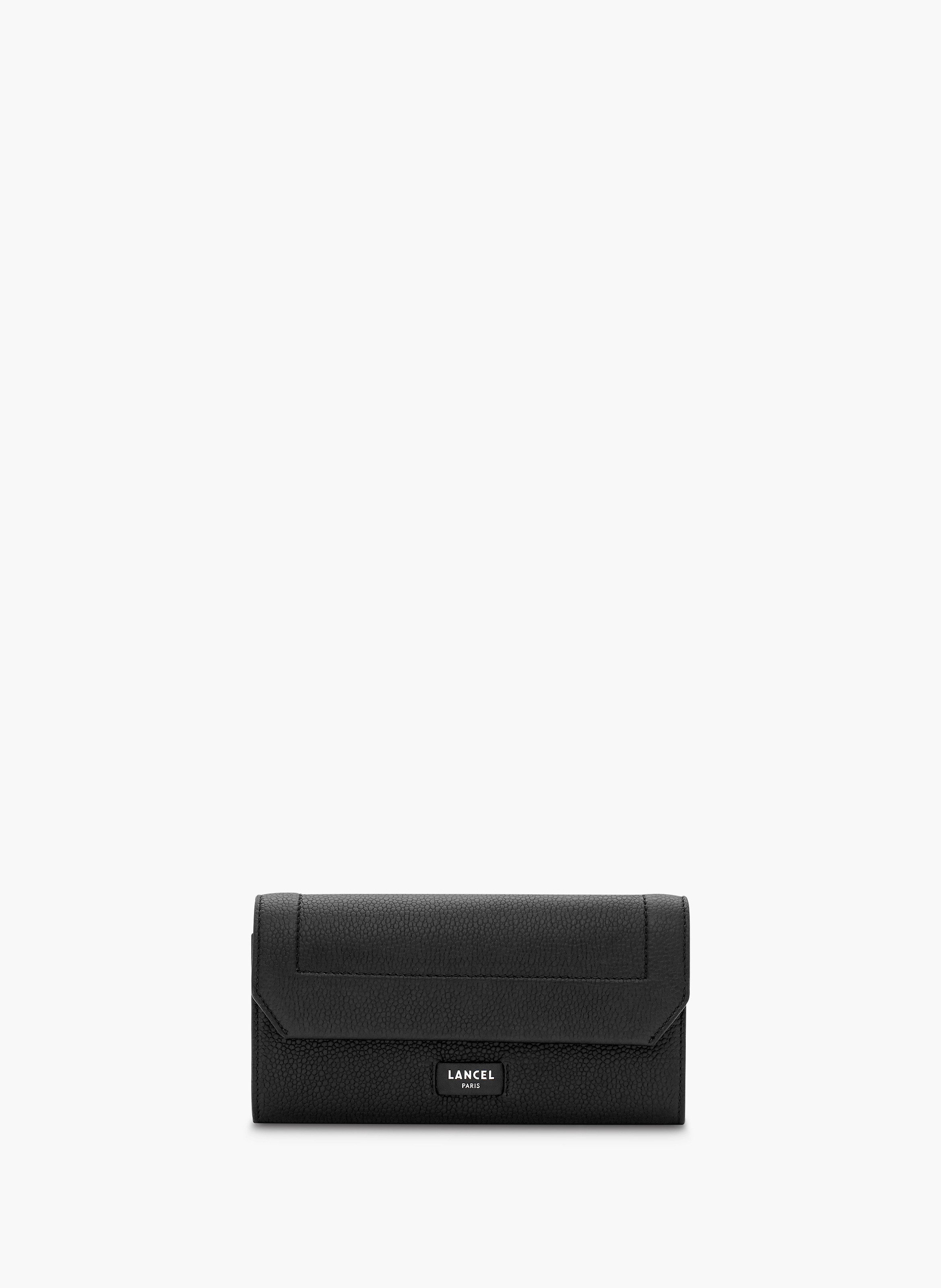 Portefeuille slim rabat ninon de lancel en cuir LANCEL Noir