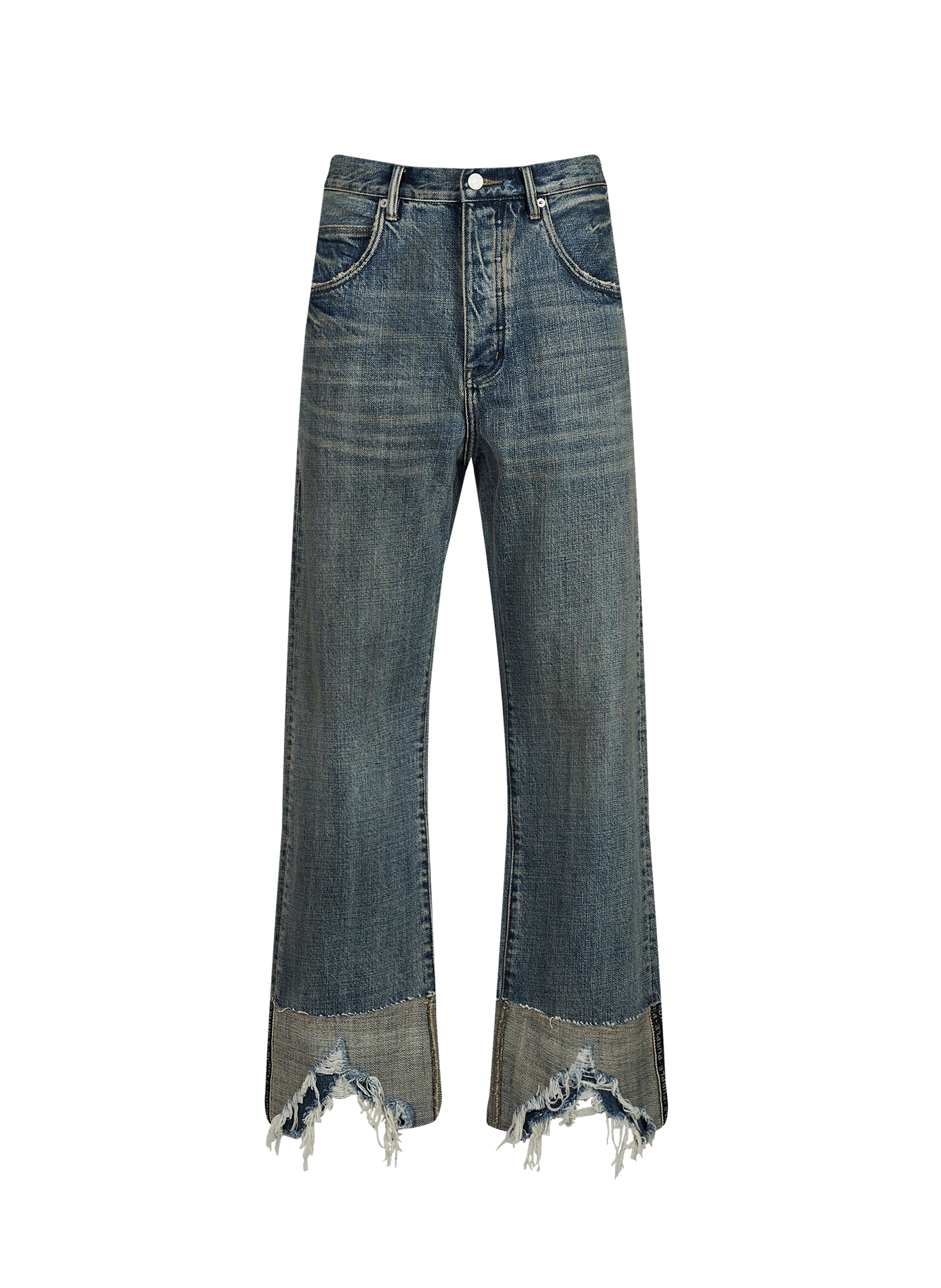 Jeans baggy délavé en coton PURPLE BRAND Bleu