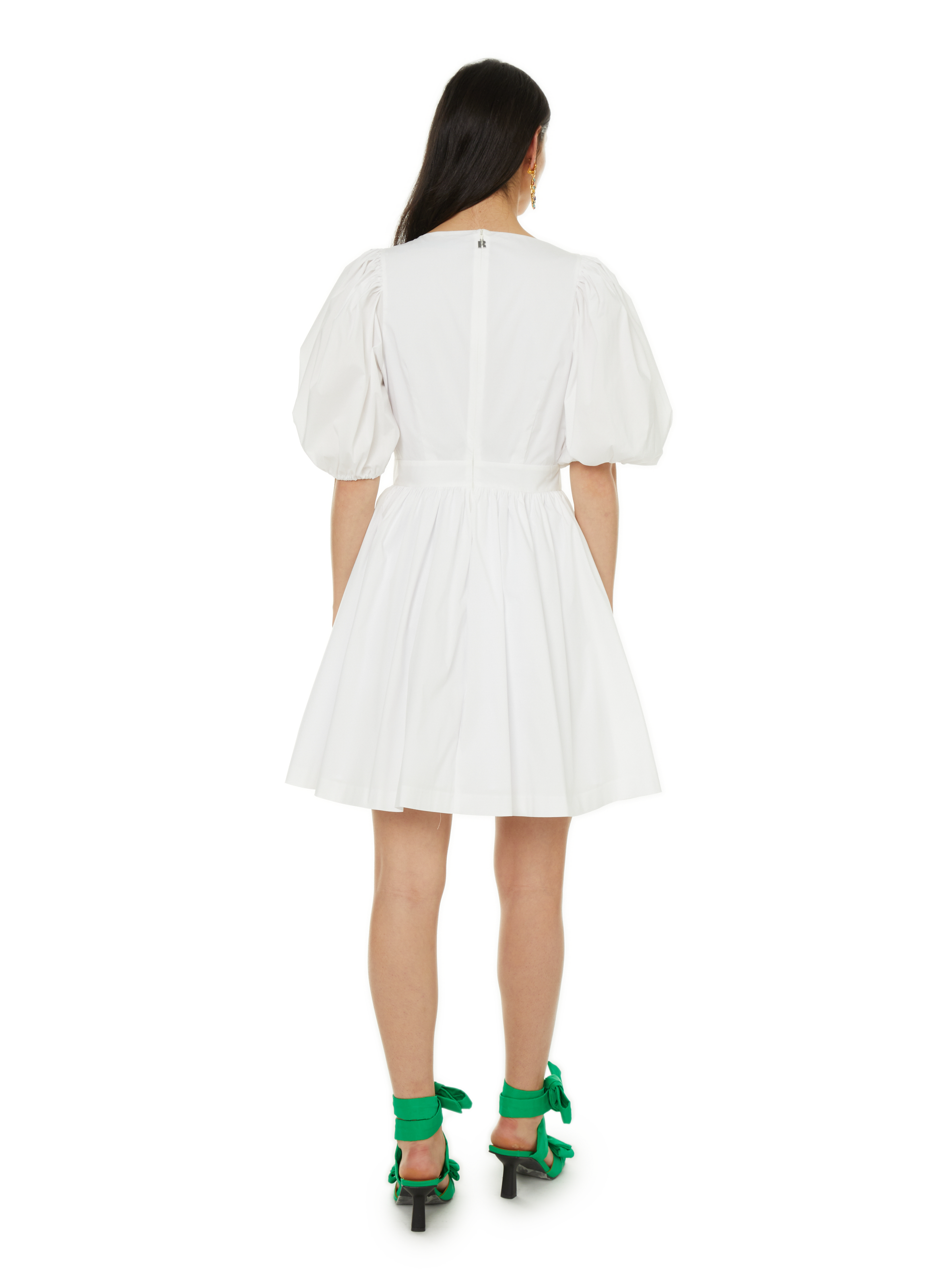 Robe courte évasée ROTATE Blanc