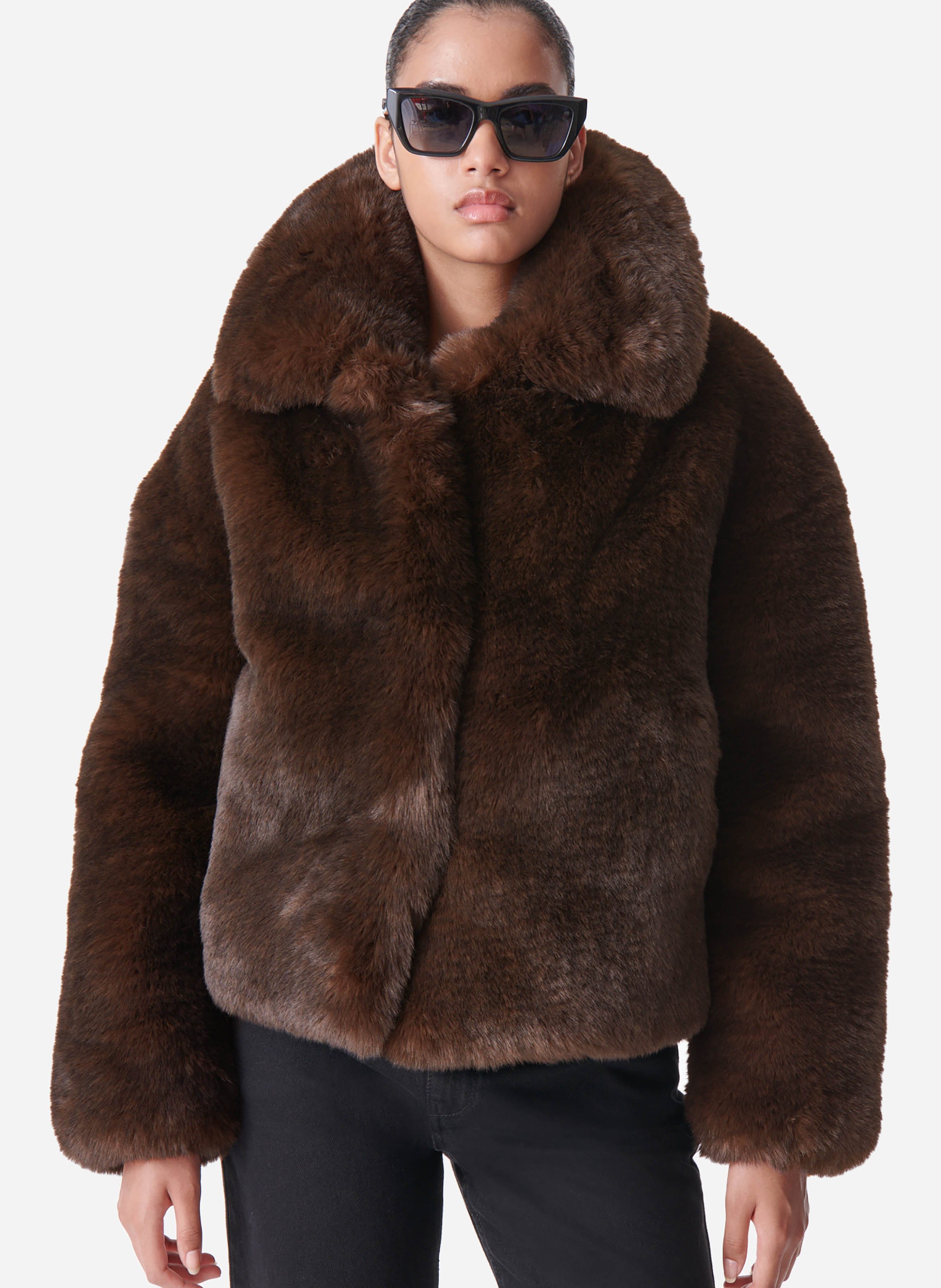 Manteau fausse fourrure daniel VANESSA BRUNO Marron