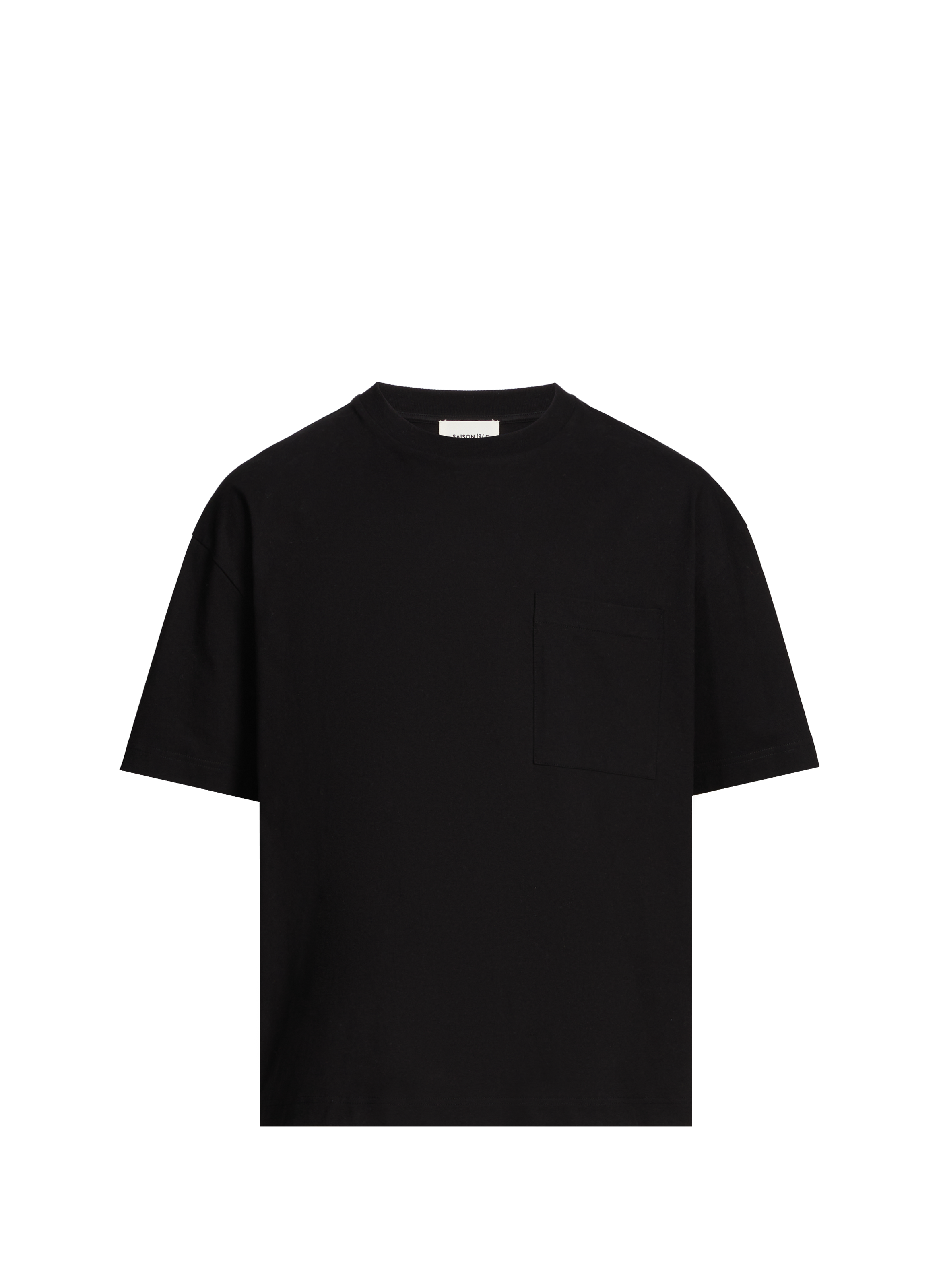 T-shirt Bart col rond en coton SAISON 1865 Noir