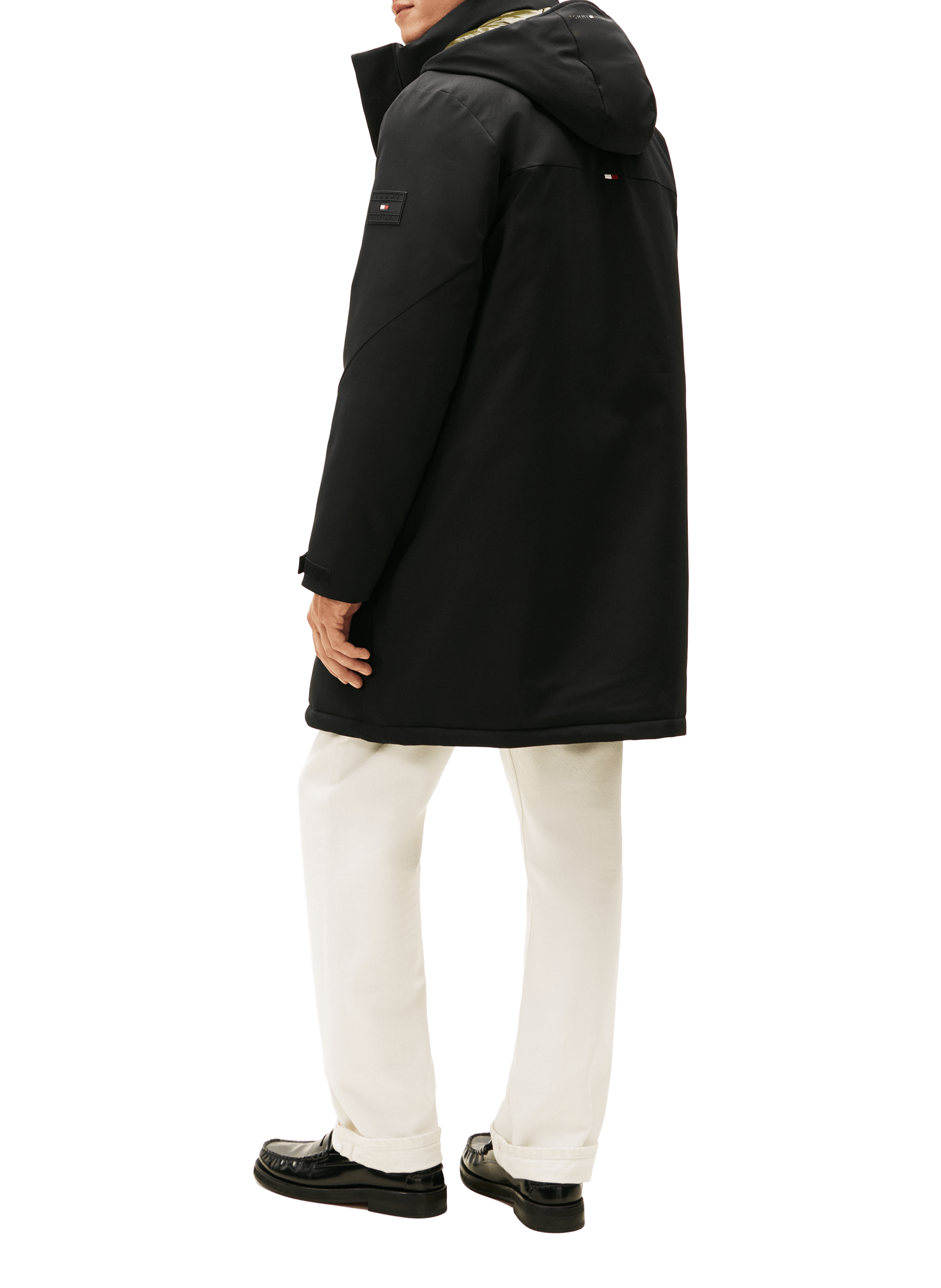 Parka droite à capuche TOMMY HILFIGER Noir