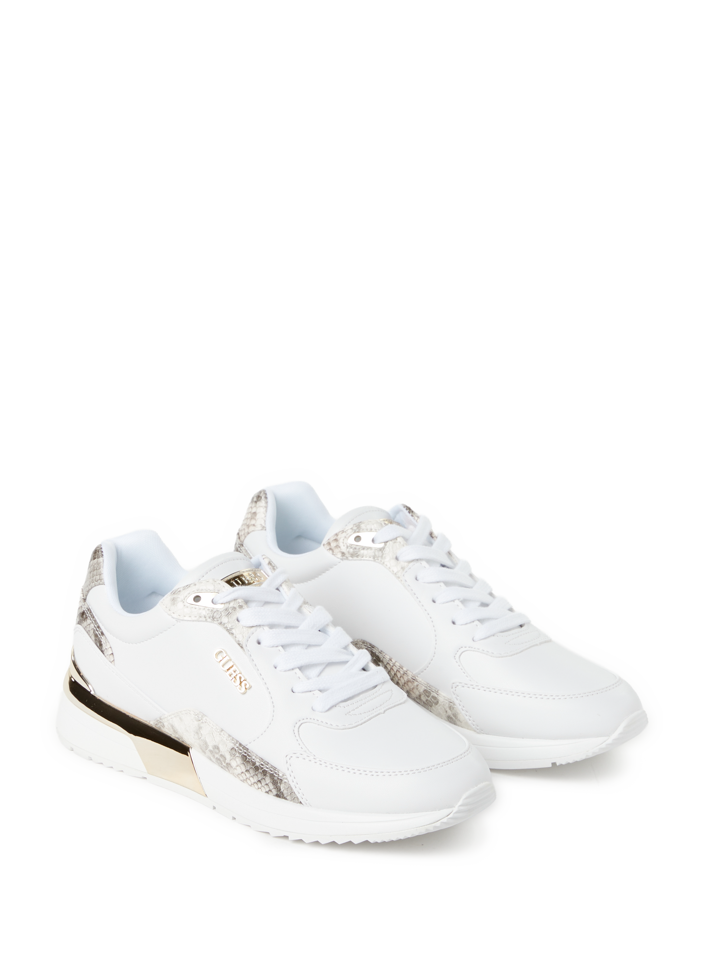 Baskets bi-matière GUESS Blanc