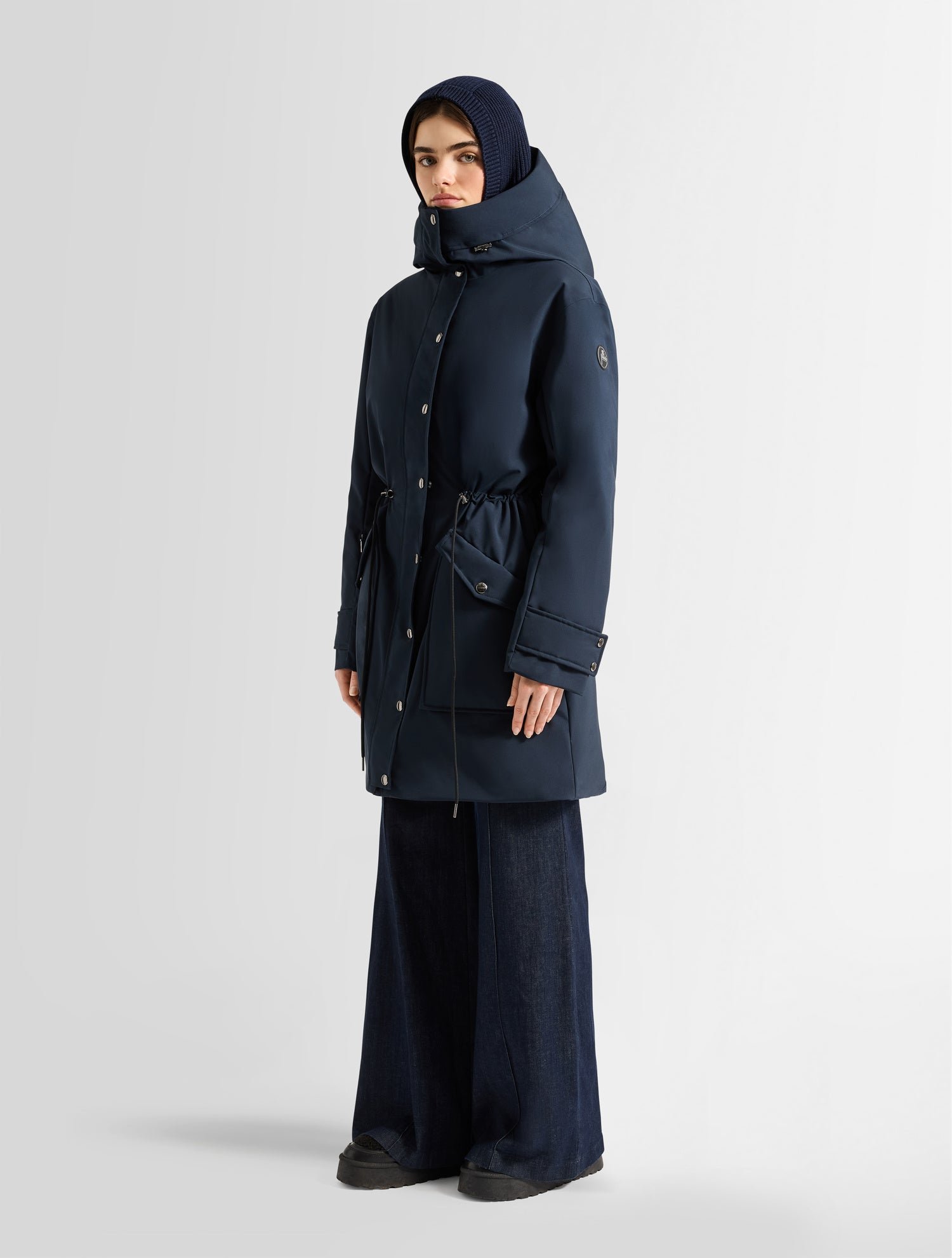 Manteau janix col capuche coupe ample FUSALP Bleu