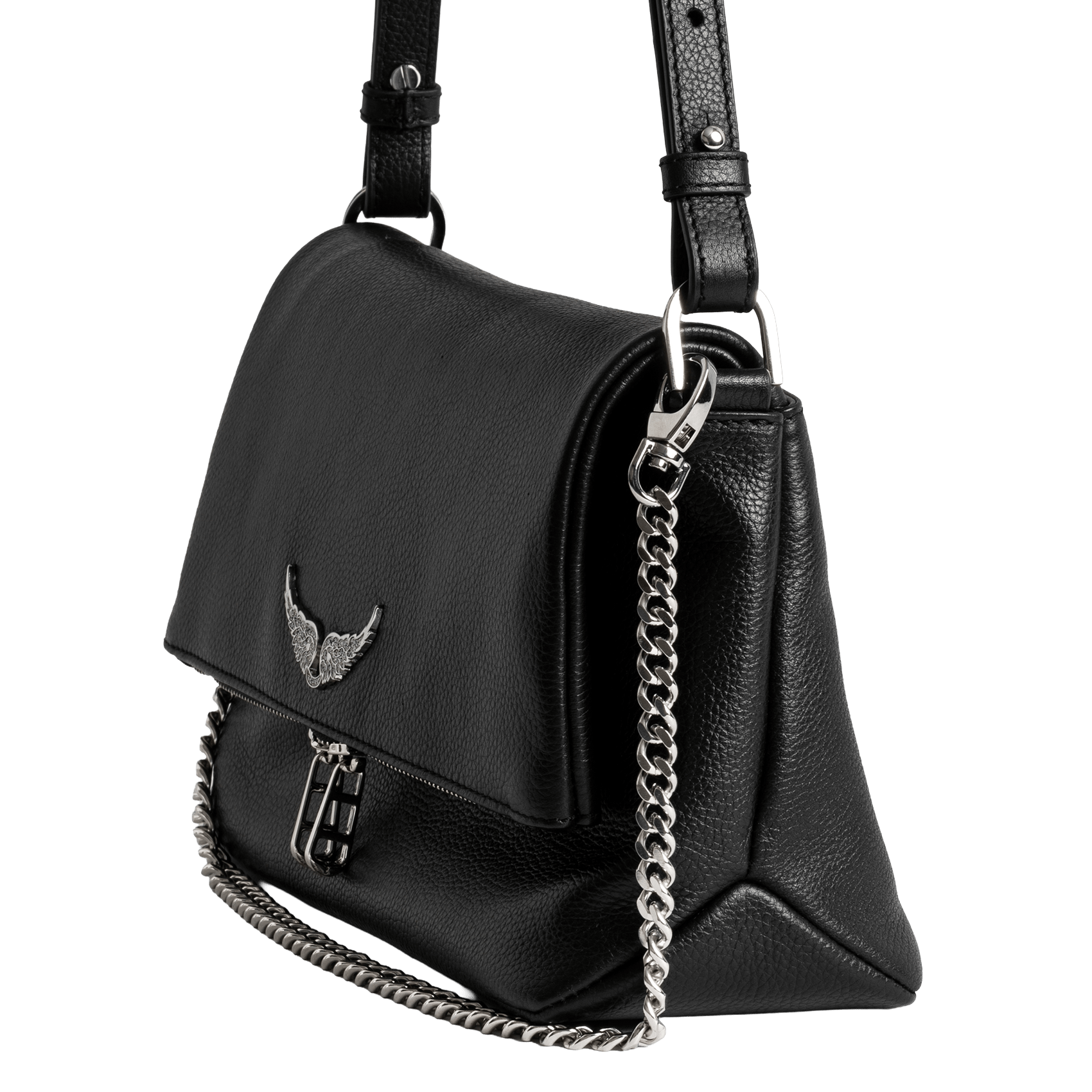 Sac porté épaule en cuir rocky ii ZADIG&VOLTAIRE Noir
