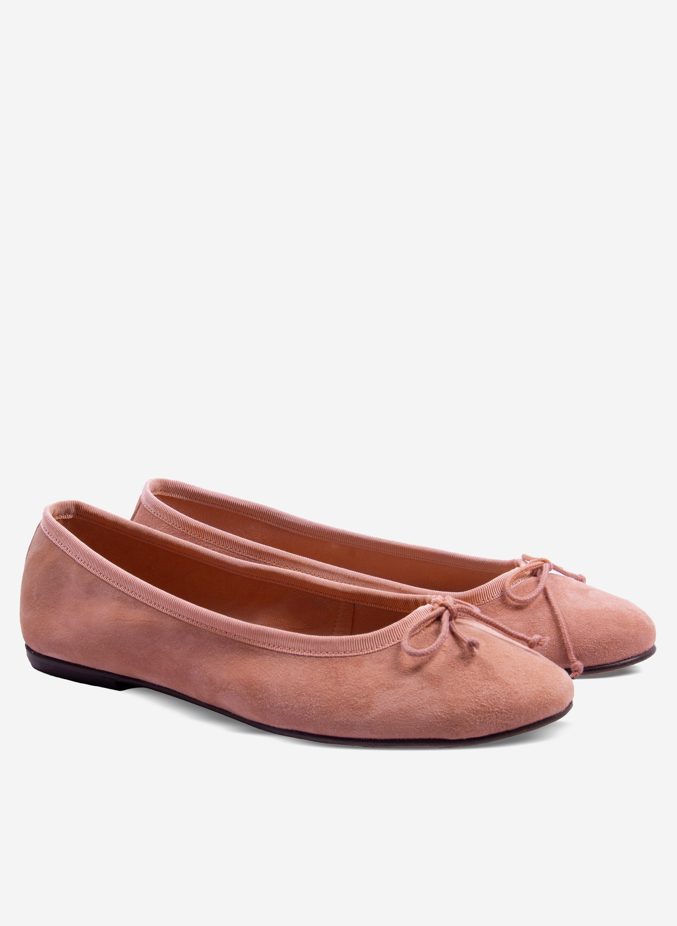 Ballerines classiques cuir daim JULES & JENN Rose